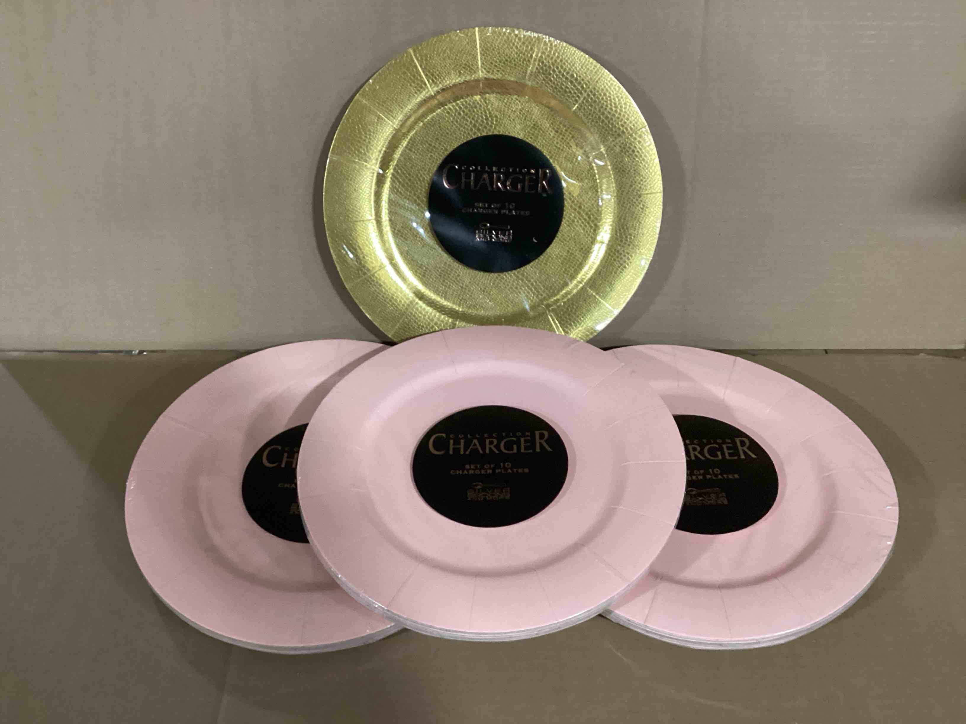 Pack of 4 (10ct) Silver Spoons Charger Plates