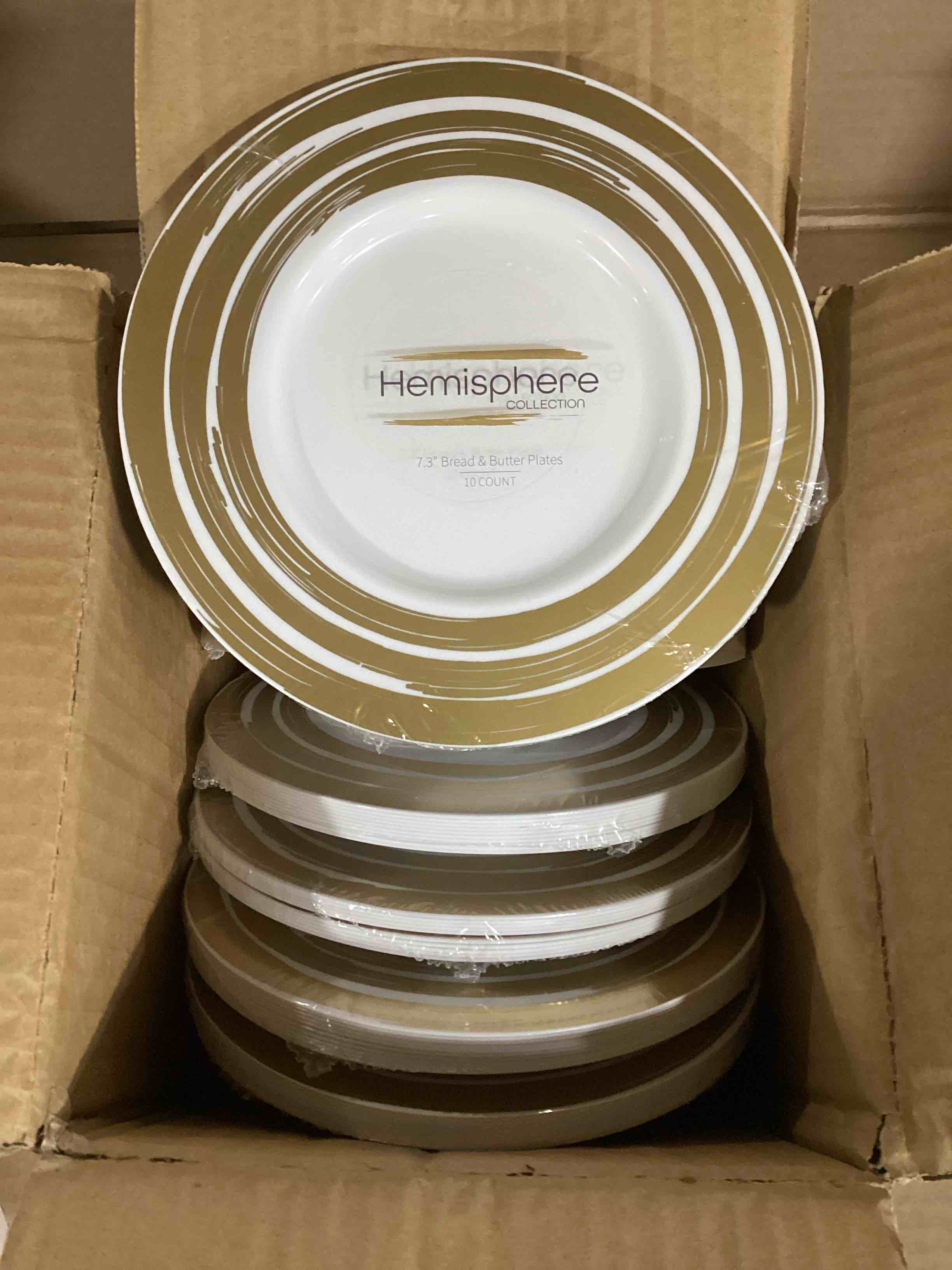 Case of 7 (10ct) Hemisphere Collection 7.3in Plastic Bread And Butter Plates
