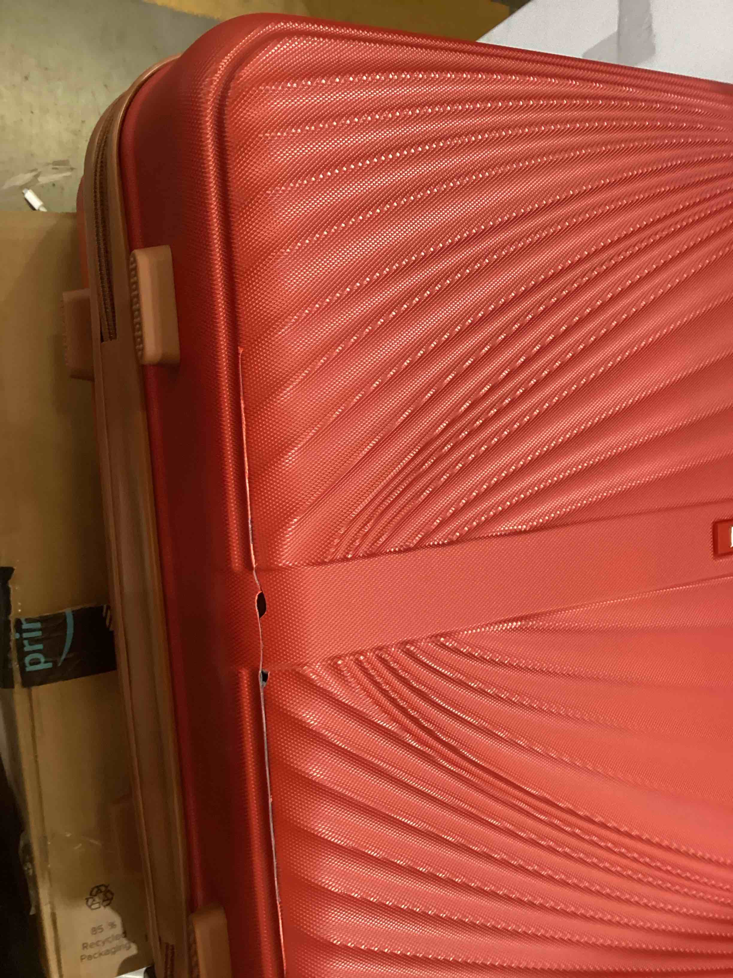 Condition photo showing As Is for eeeza carry on suitcase 