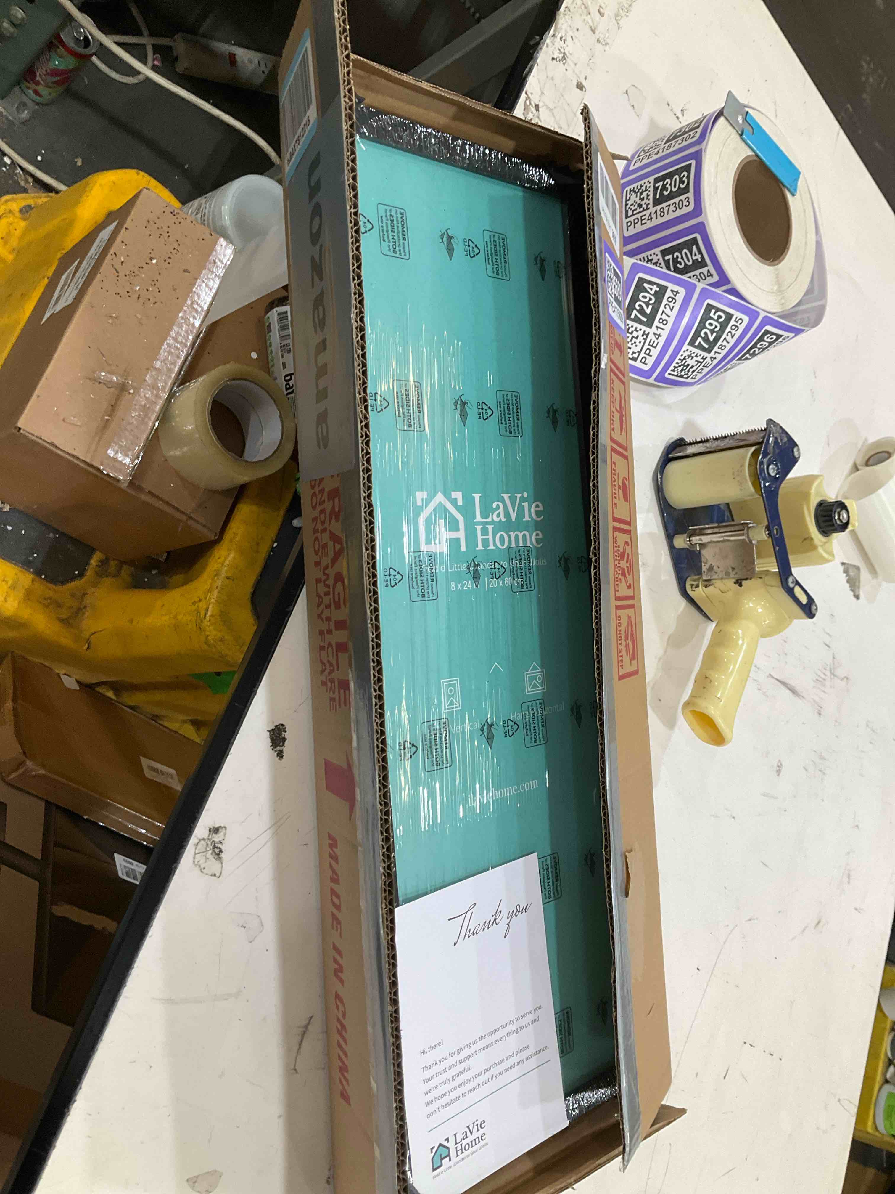 Condition photo showing Good Condition for lavie home 8x24 picture frame for wall display, 8x24 black picture frame with hd plexiglas, 8 x 24 poster frame 1 pack, display frame for vertical or horizontal, classic collection black 8x24 1
