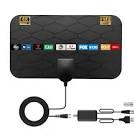 3500+ miles tv antenna, 360° reception antenna for smart tv and old tvs, digital antenna for local c