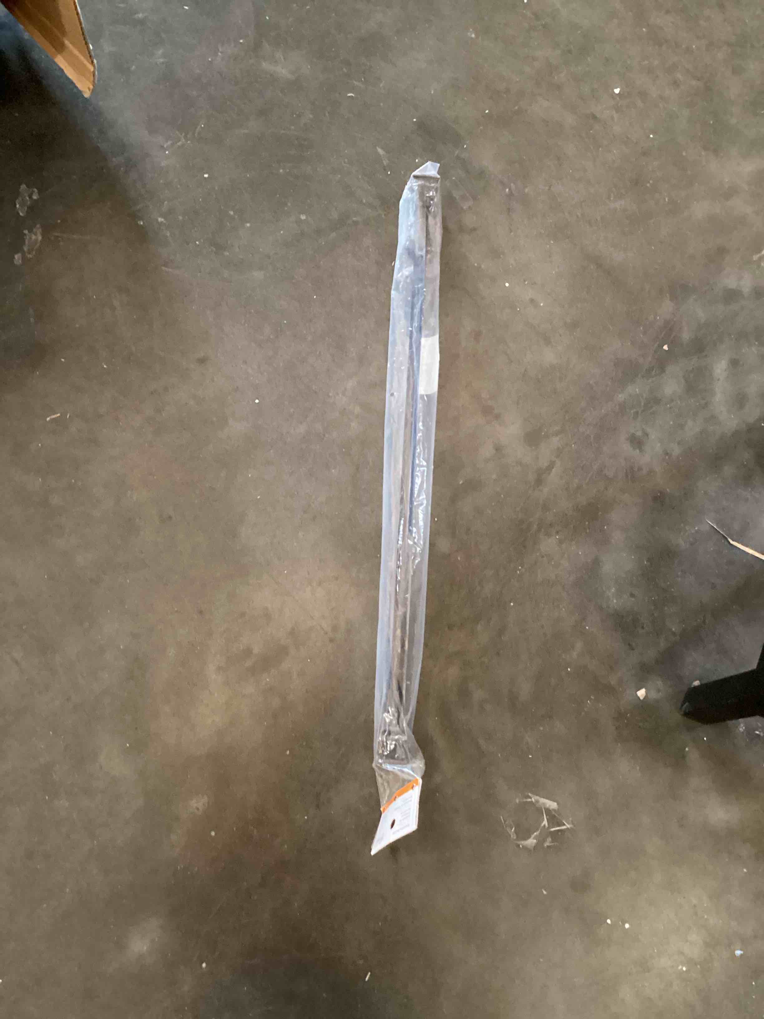 Condition photo showing As Is for Kenney KN71712 Beckett Soft Square End Standard Decorative Window Curtain Rod, 28-48" Adjustable Length, Weathered Brown Finish, 5/8" Diameter Steel Tube, 1-Pack 1-Pack 28-48" Weathered Brown