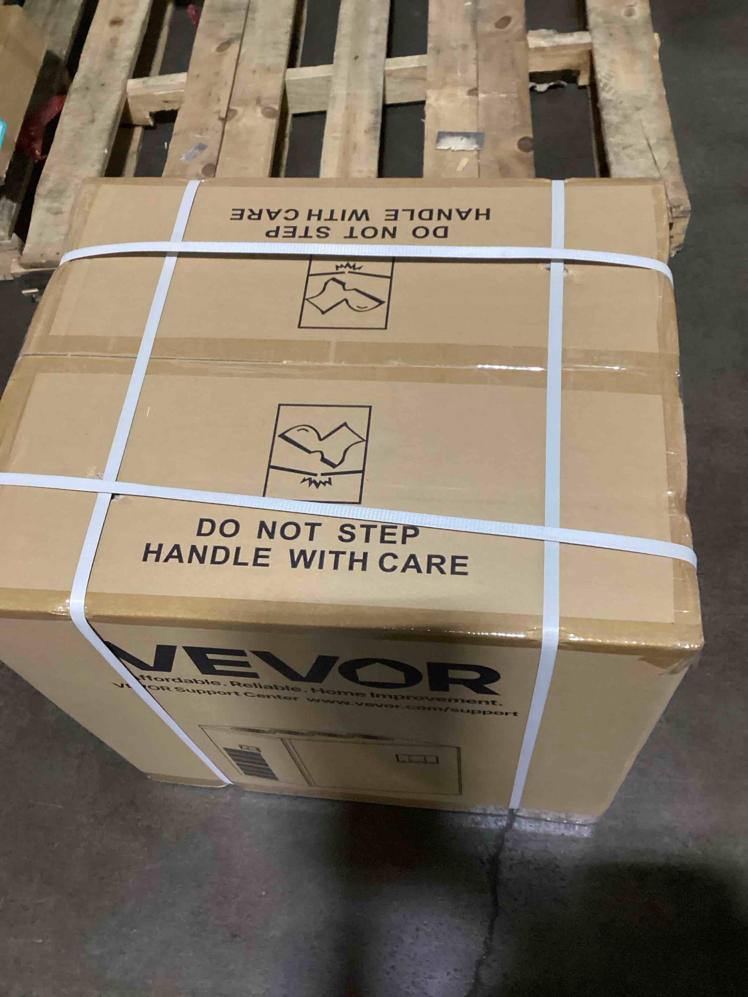 vevor commercial ice maker machine, 550lbs/24h ice-making machine with 300lbs stainless steel storag