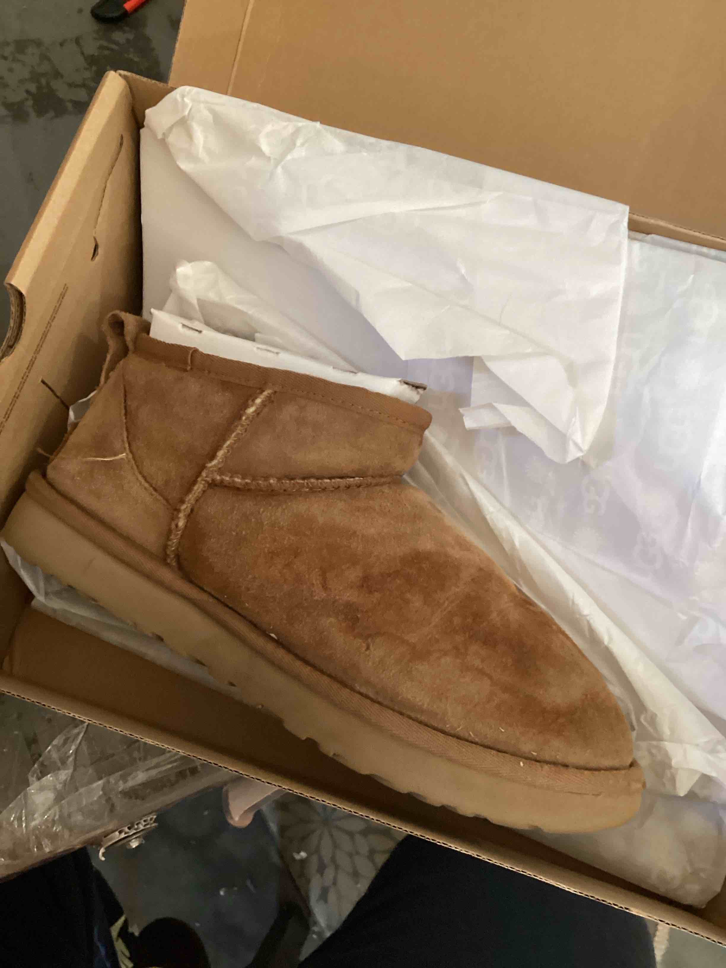 Condition photo showing As Is for UGG Women's Classic Ultra Mini Boot 8 Chestnut