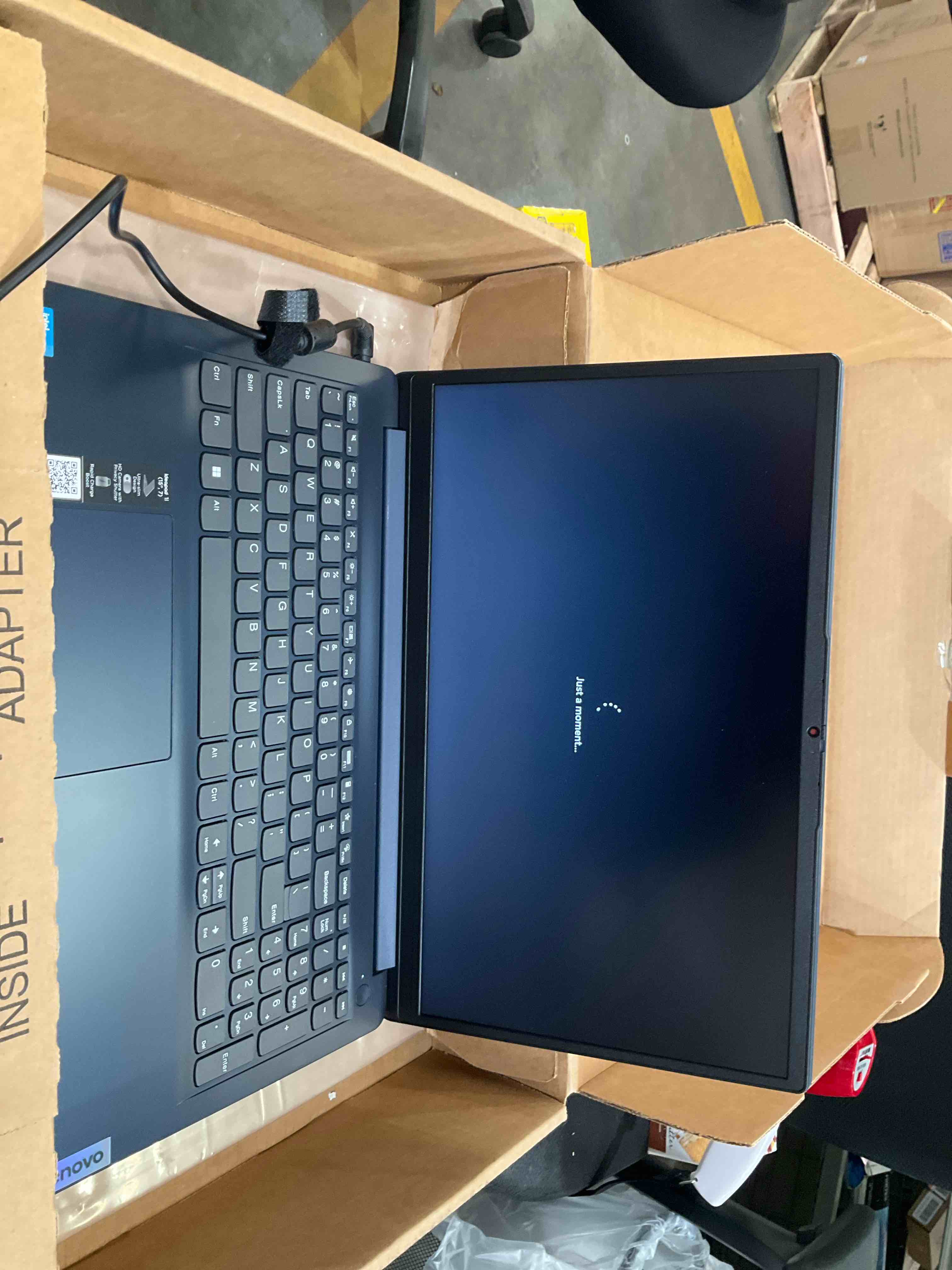 Condition photo showing As Is for lenovo legion 5i gaming laptop - nvidia geforce rtx 4070 8g - 16” wqxga display - intel core i7-14650hx - 32gb ram - 512gb ssd - windows 11 home - luna grey
