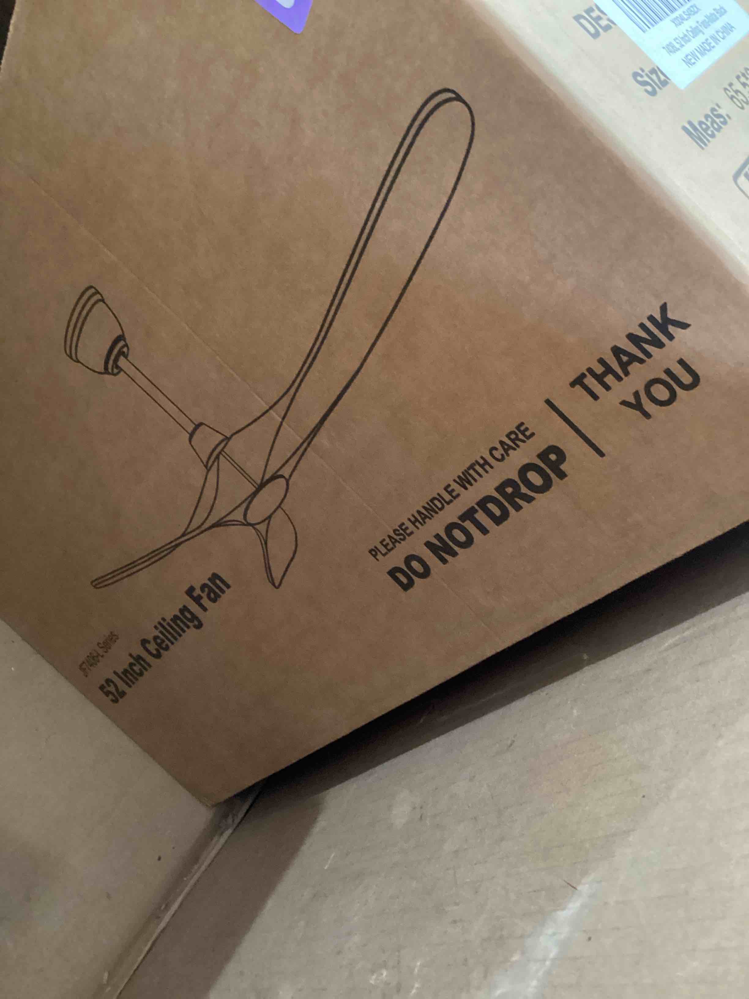 52 inch ceiling fan matte black 