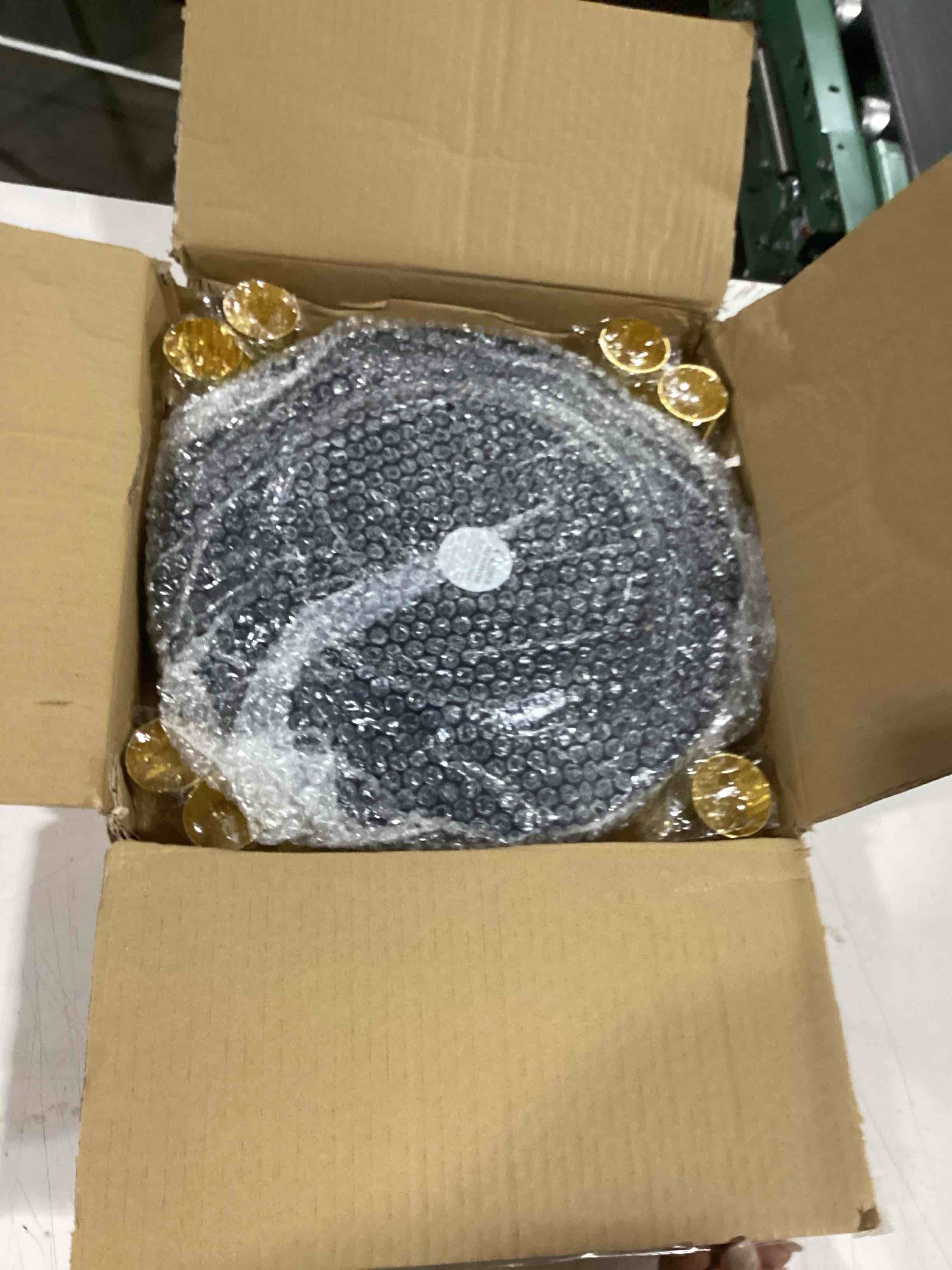 Condition photo showing New/Like New for 13 inch round elegant serve ware charger plates with matching napkin rings, wedding, dinner party, event - choose from our variety of styles and quantities (12, hammered gold)