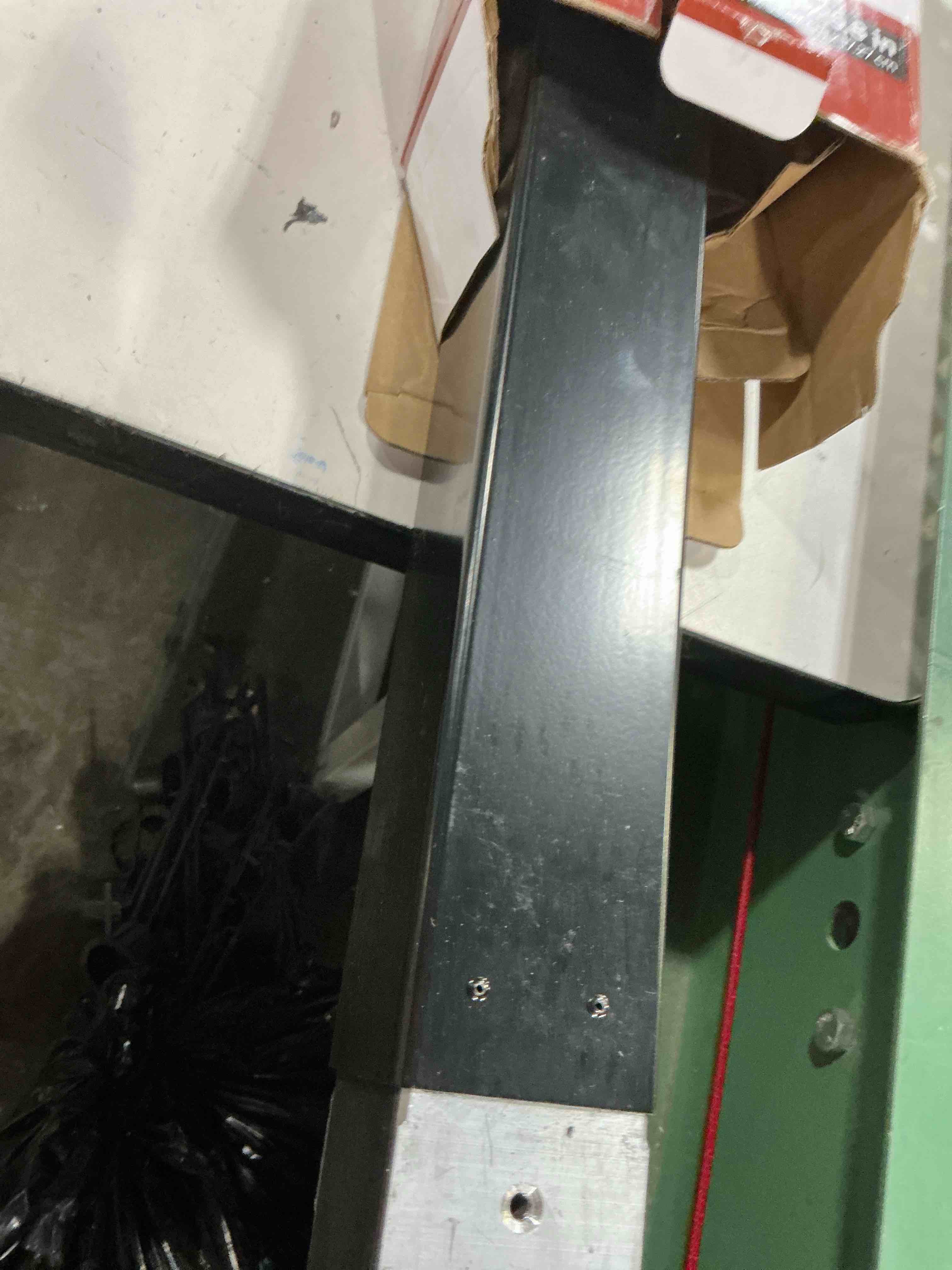 Condition photo showing As Is for reliabilt mailbox post black steel flat mount mailbox post