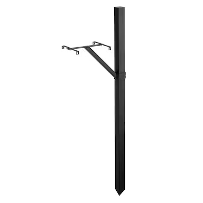 reliabilt mailbox post black steel flat mount mailbox post