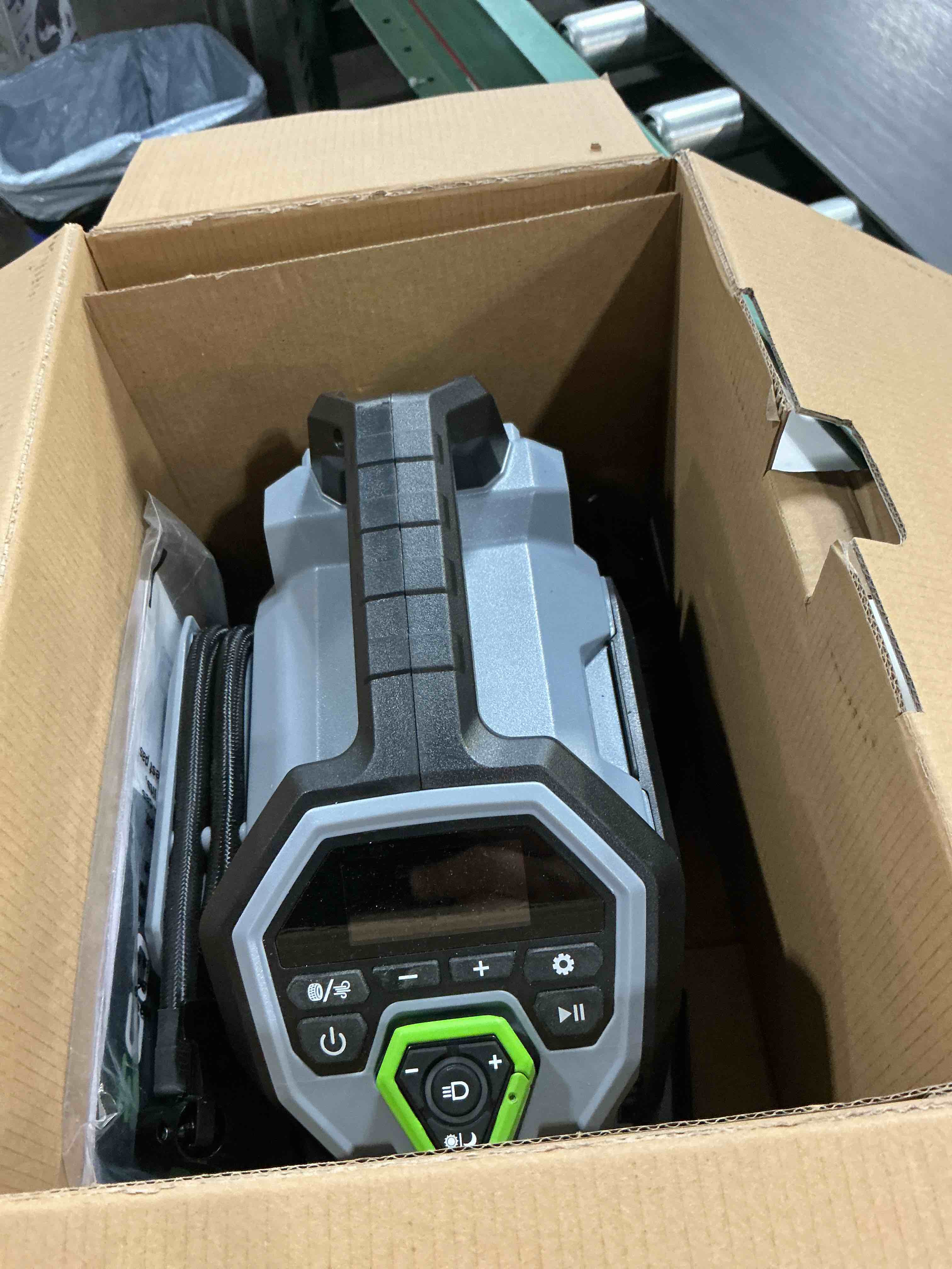 Condition photo showing As Is for ego power+ 160 psi compact inflator for automotive, home, sport, portable air compressor, battery and charger not included - if1600