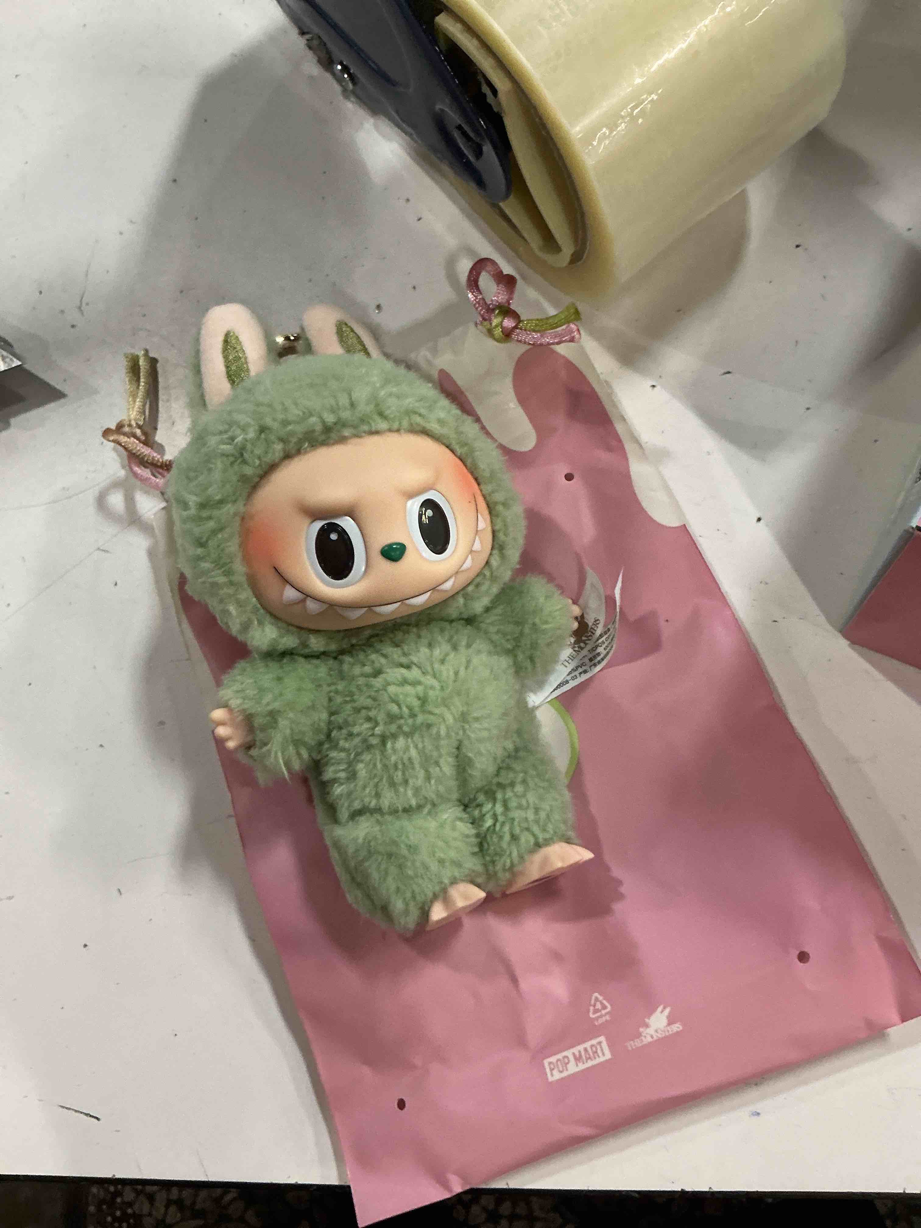 Condition photo showing New/Like New for pop mart the monsters - tasty macarons vinyl face blind box, random design action figures collectible toys home decorations, single box