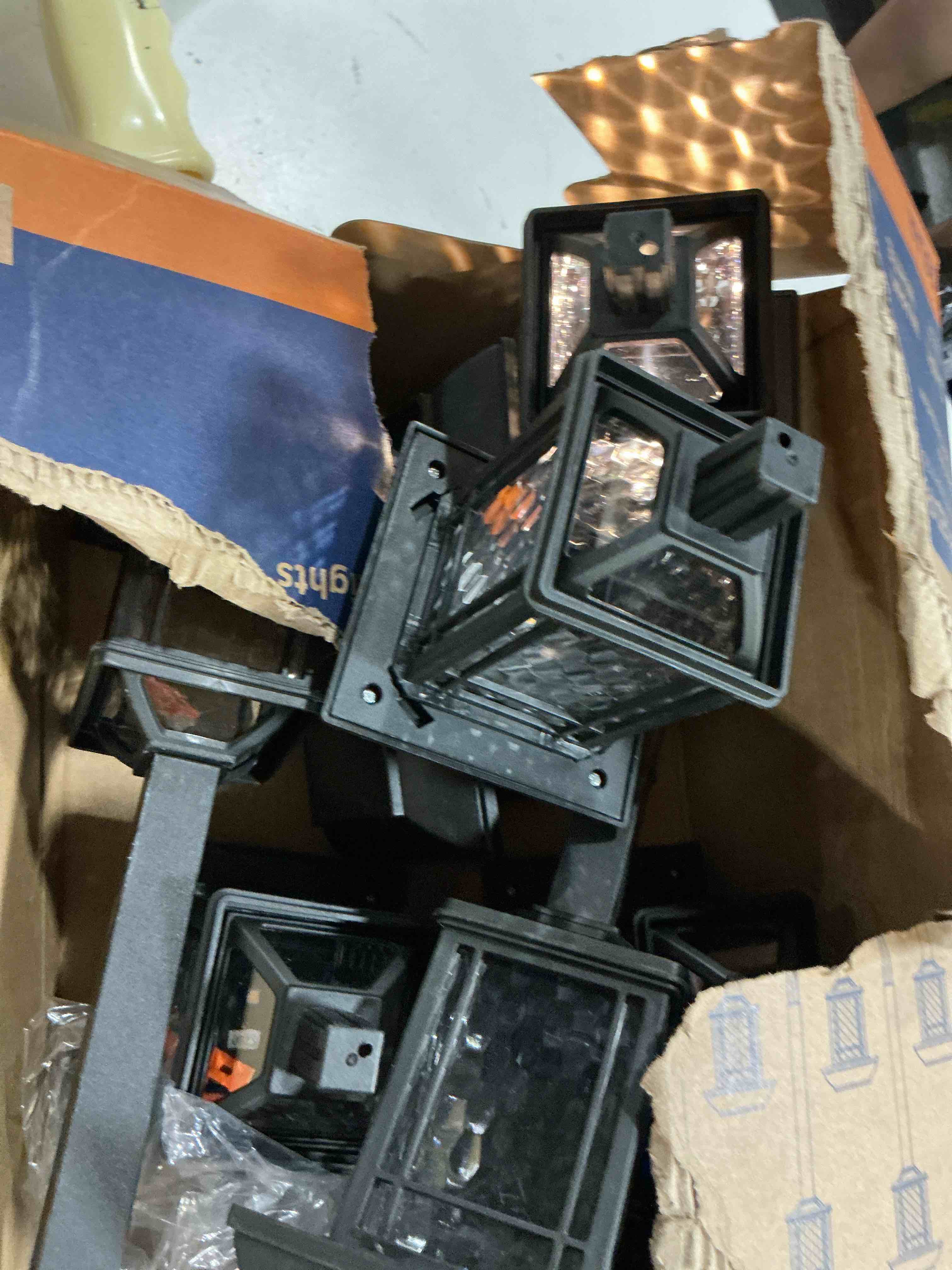 Condition photo showing As Is for 60+ bought last week harbor breeze 10 -pack 6 -lumens black solar led outdoor path light kit ( 3000-k )