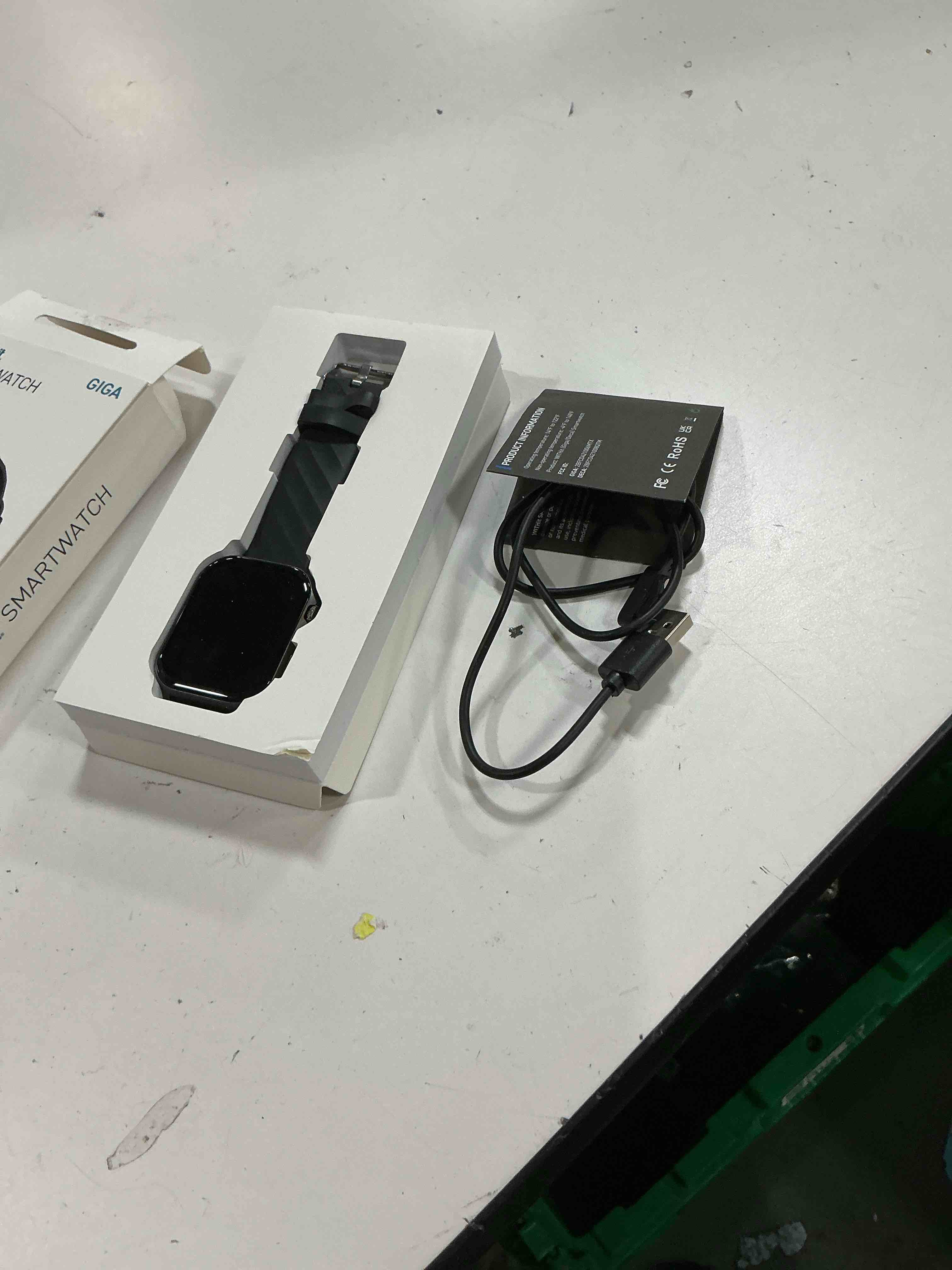Condition photo showing As Is for withit giga smartwatch with amoled 2.04" high-definition touchscreen display, black