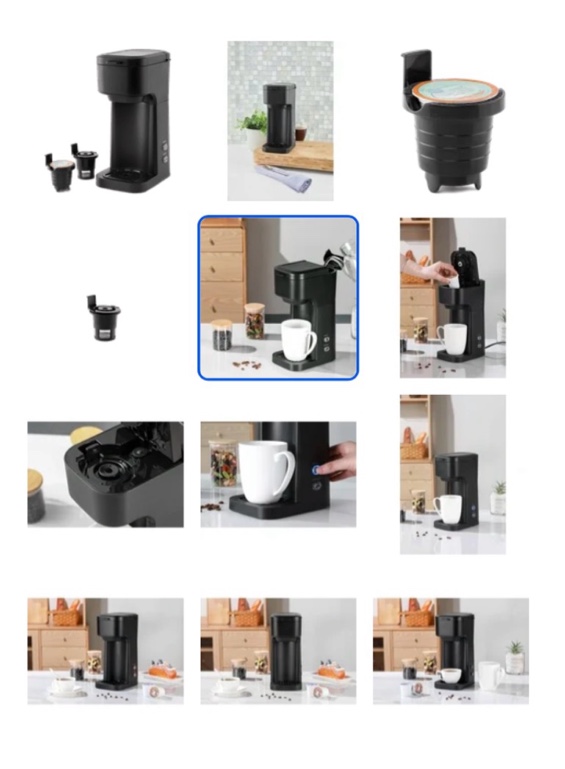mainstays black matte single serve coffee maker