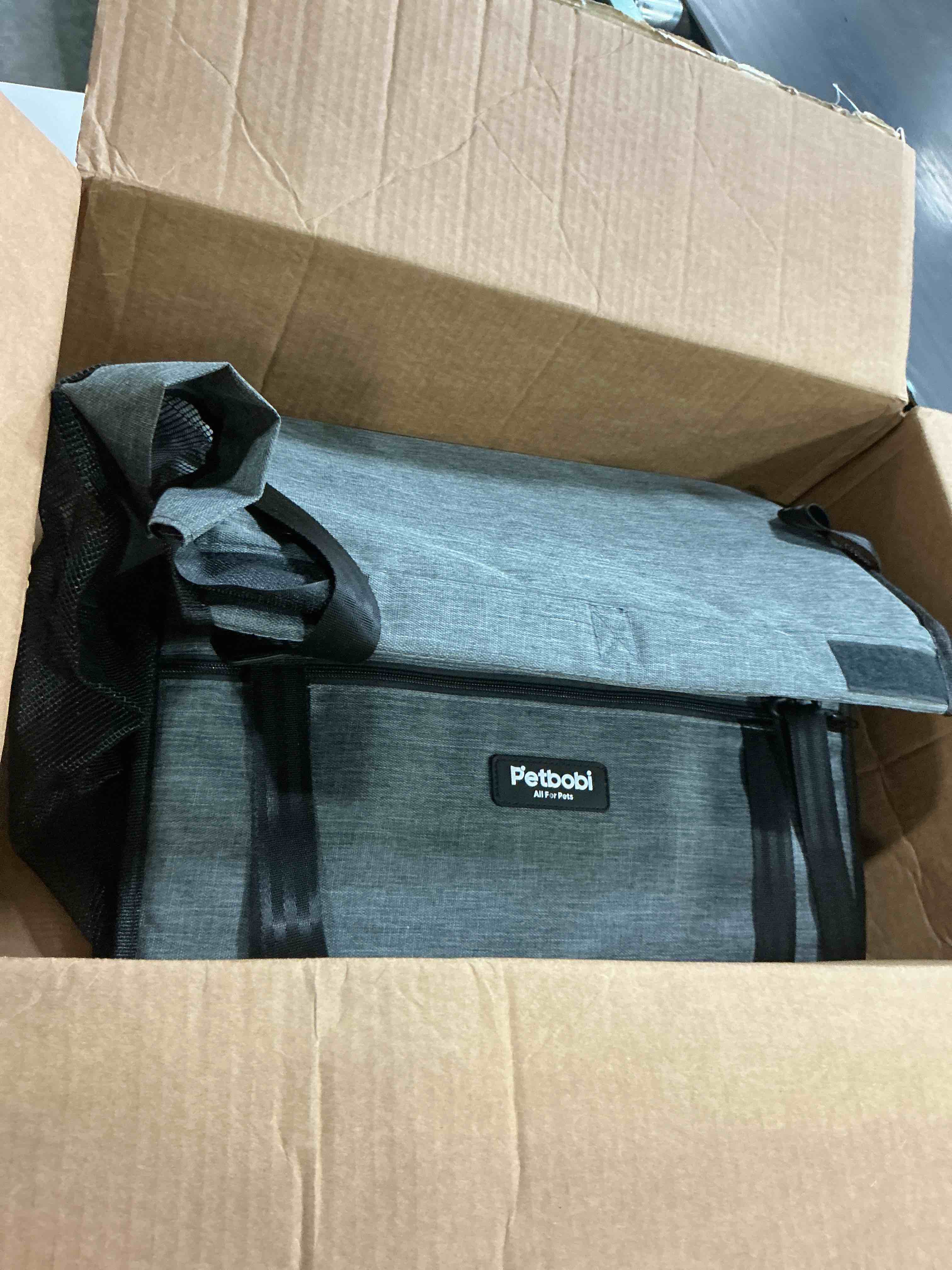 Condition photo showing As Is for petbobi pet car booster seat, grey