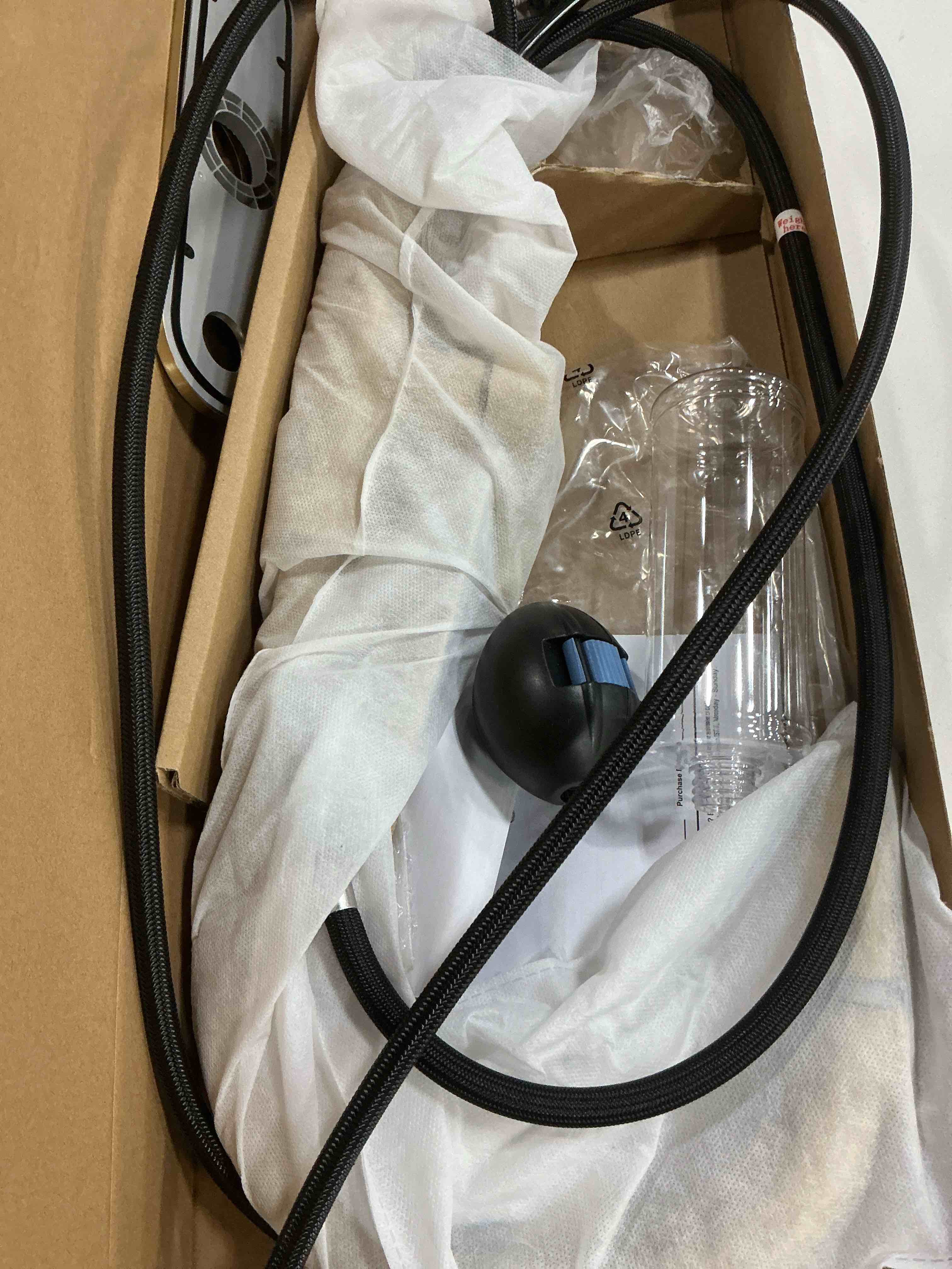 Condition photo showing As Is for allen + roth harlow simplefit brushed gold single handle deck-mount pull-down kitchen faucet with sprayer (includes deck plate) (includes soap dispenser)