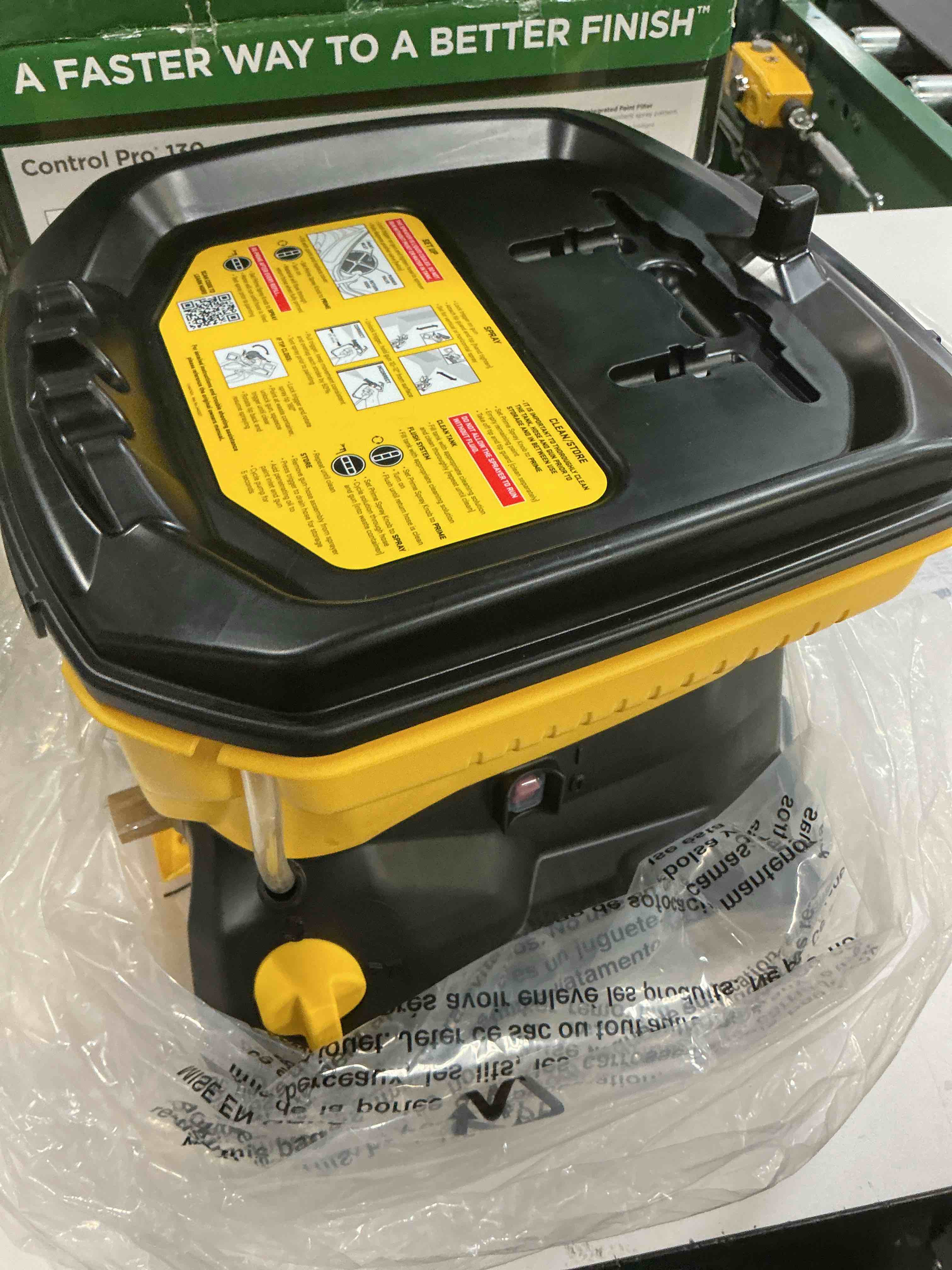 Condition photo showing Good Condition for (( incomplete))wagner spraytech 2435698 control pro 130 paint sprayer with t2 gun, high efficiency airless sprayer with low overspray, yellow control pro 130 t2 gun