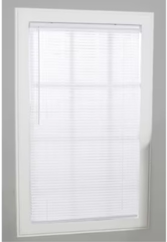 project source 1-in cordless vinyl mini blind 72”x48”