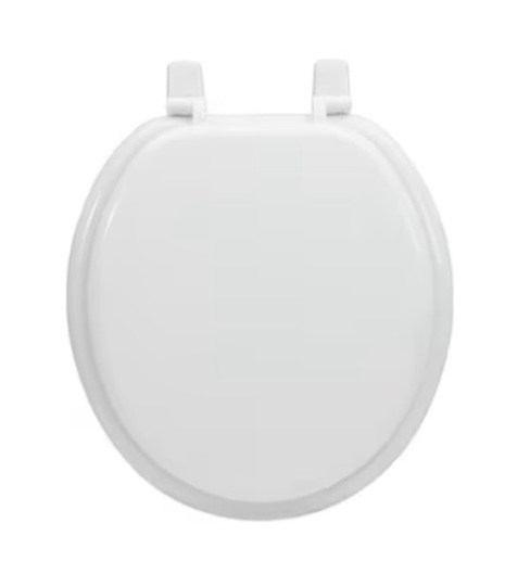 project source wood white round toilet seat