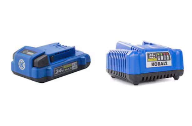 kobalt 24 -volt 1 -pack lithium-ion ( 2 ah battery and charger ) (missing battery)