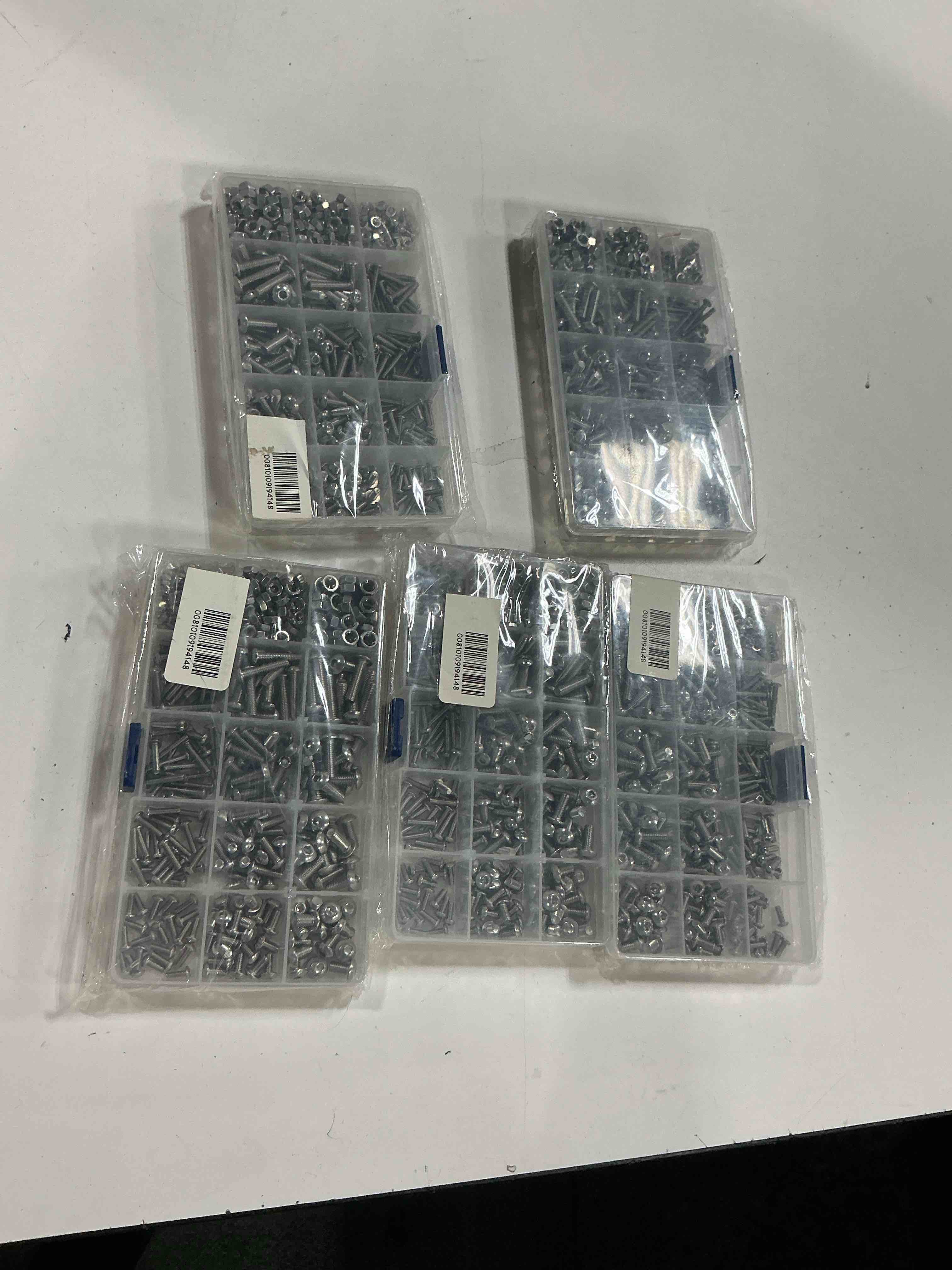 Condition photo showing New/Like New for variety pack nuts bolts, 5 packs