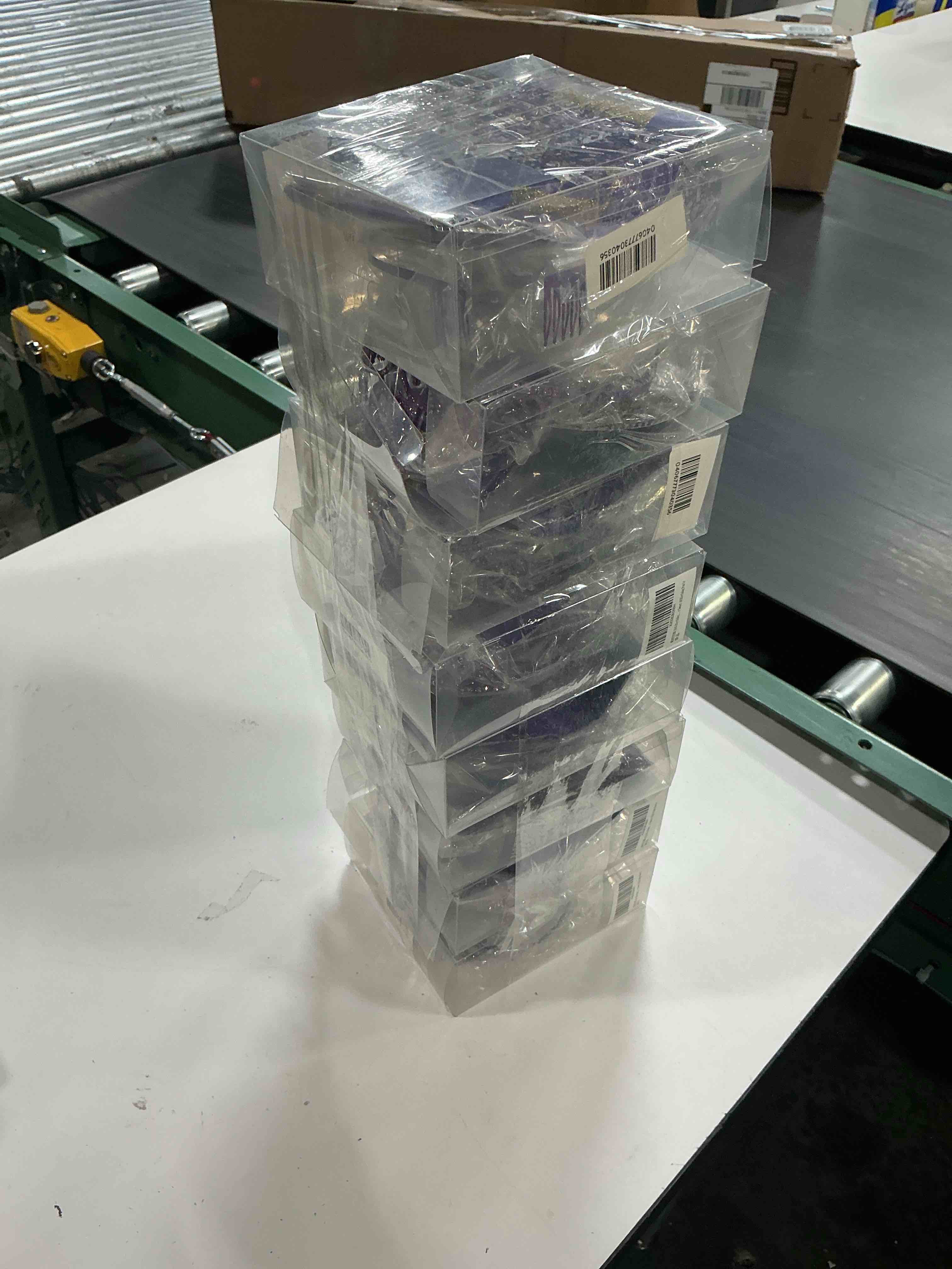 Condition photo showing New/Like New for sweet 16 purple tiara and sash, 8 packs