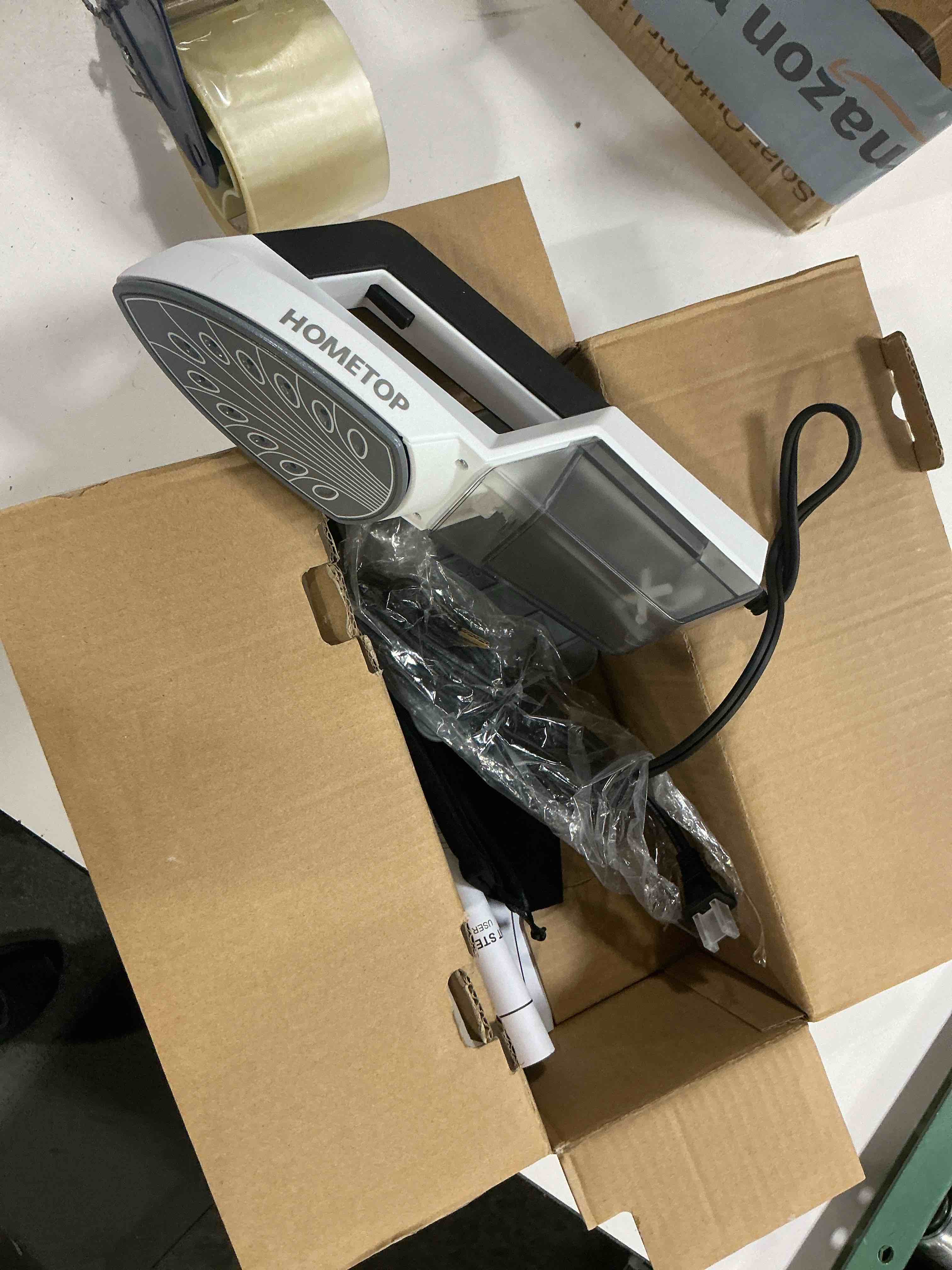 Condition photo showing New/Like New for hometop handheld steamer for clothes, 30-second fast heat-up, 1300w powerful garment and fabric steamer, removes wrinkle, portable steam iron for home and travel black