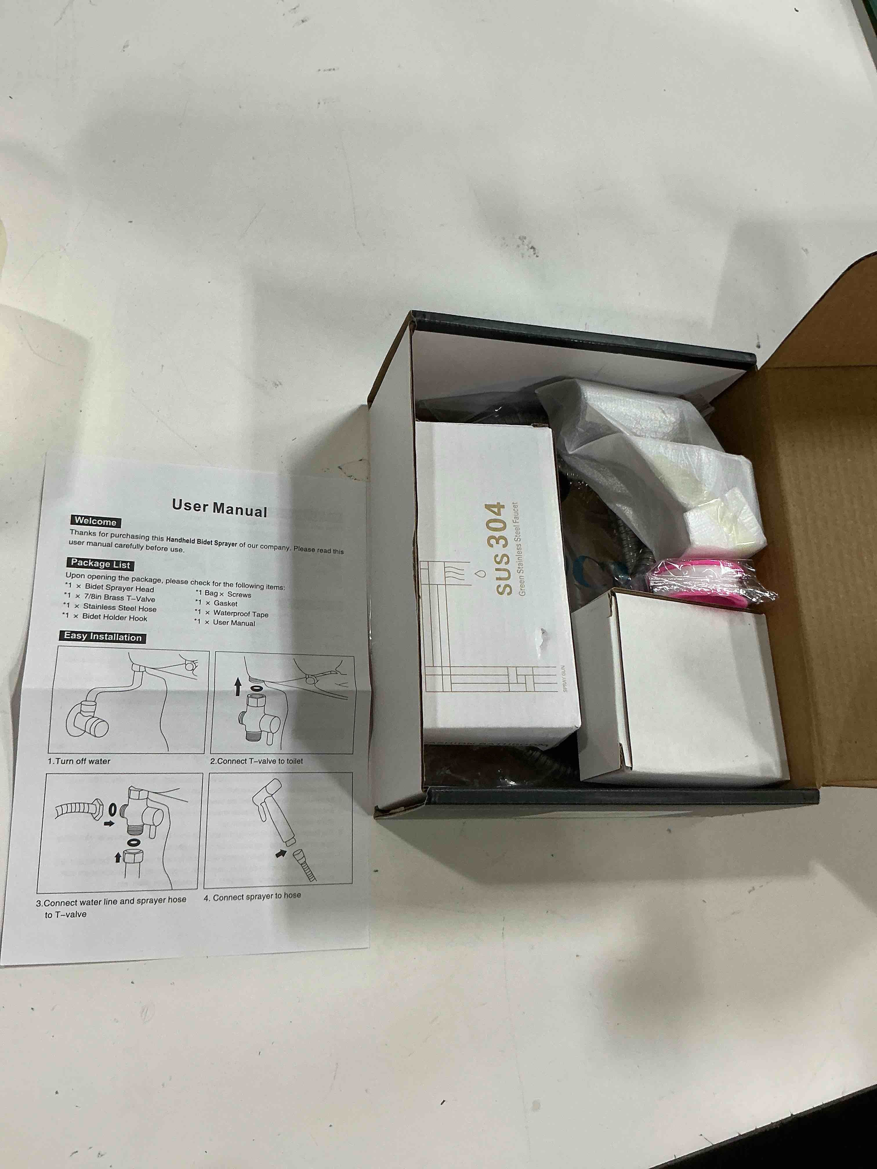 Condition photo showing New/Like New for handheld bidet sprayer for toilet