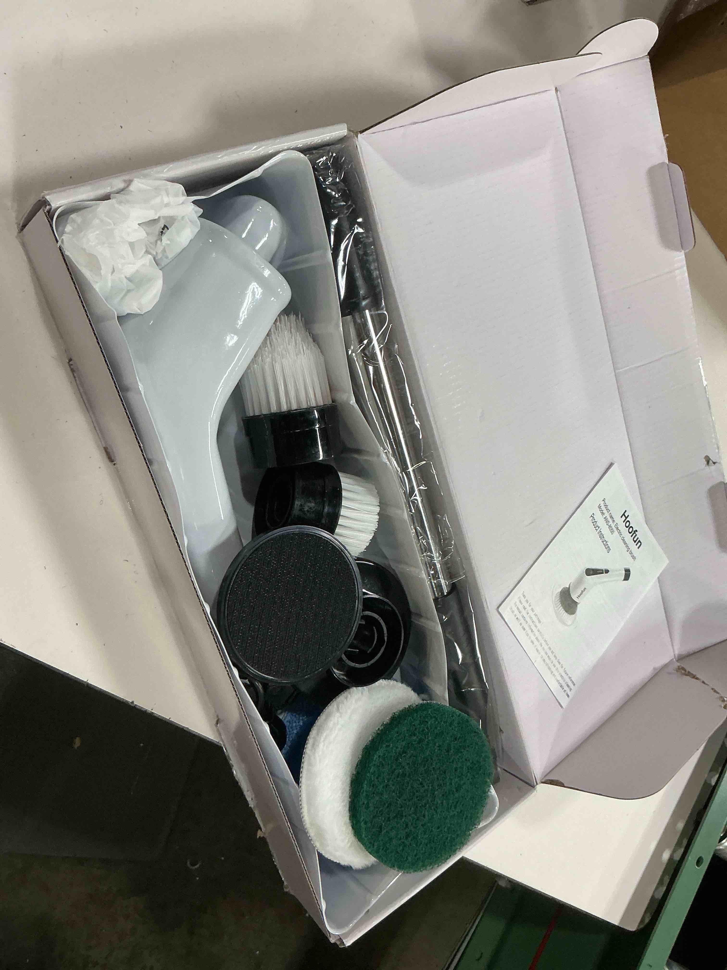 Condition photo showing As Is for hoofun electric spin scrubber