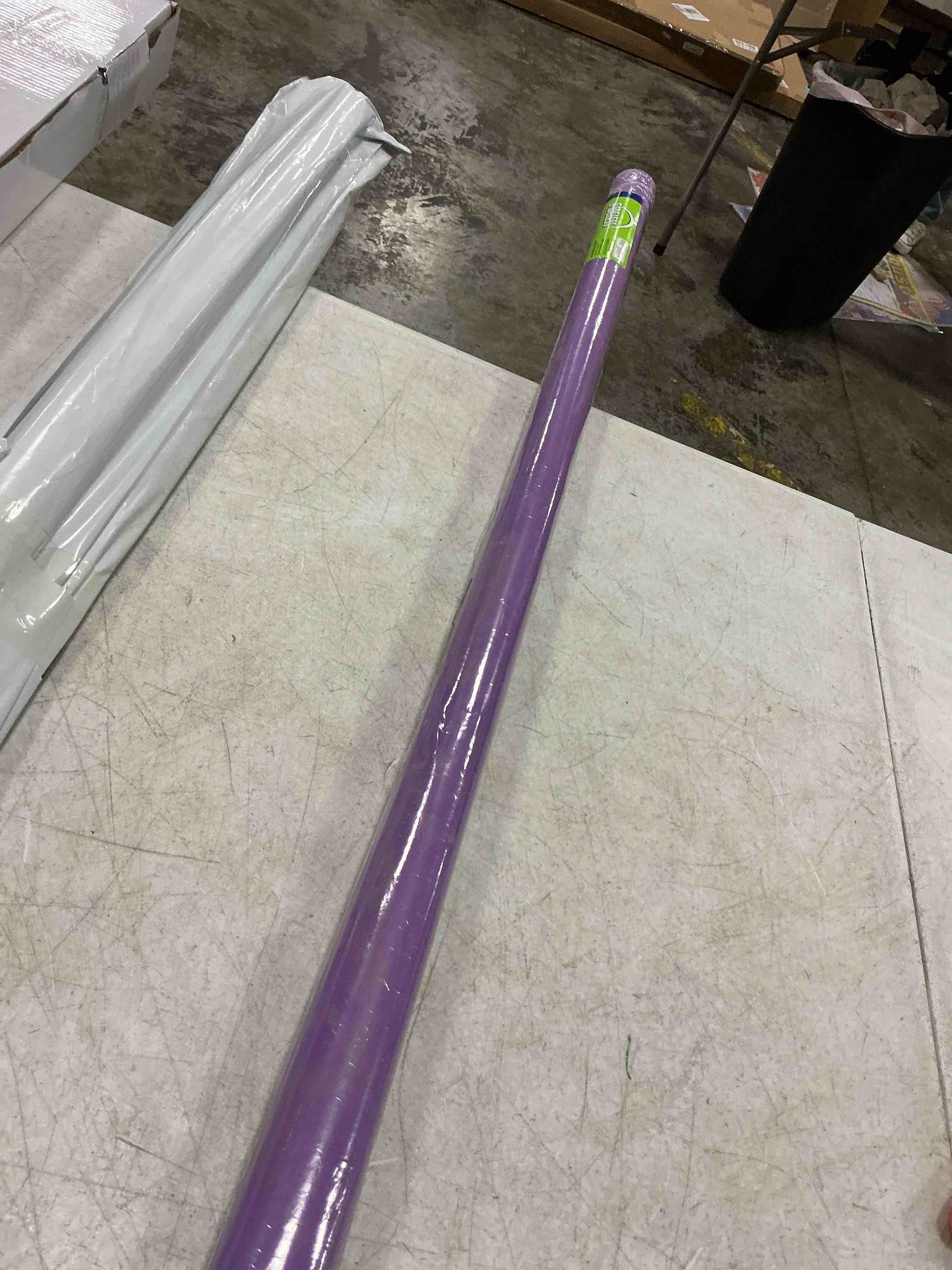 Condition photo showing New/Like New for fadeless bulletin board paper, fade-resistant paper for classroom decor, 48” x 12’, deep purple, 1 roll 48" x 12'