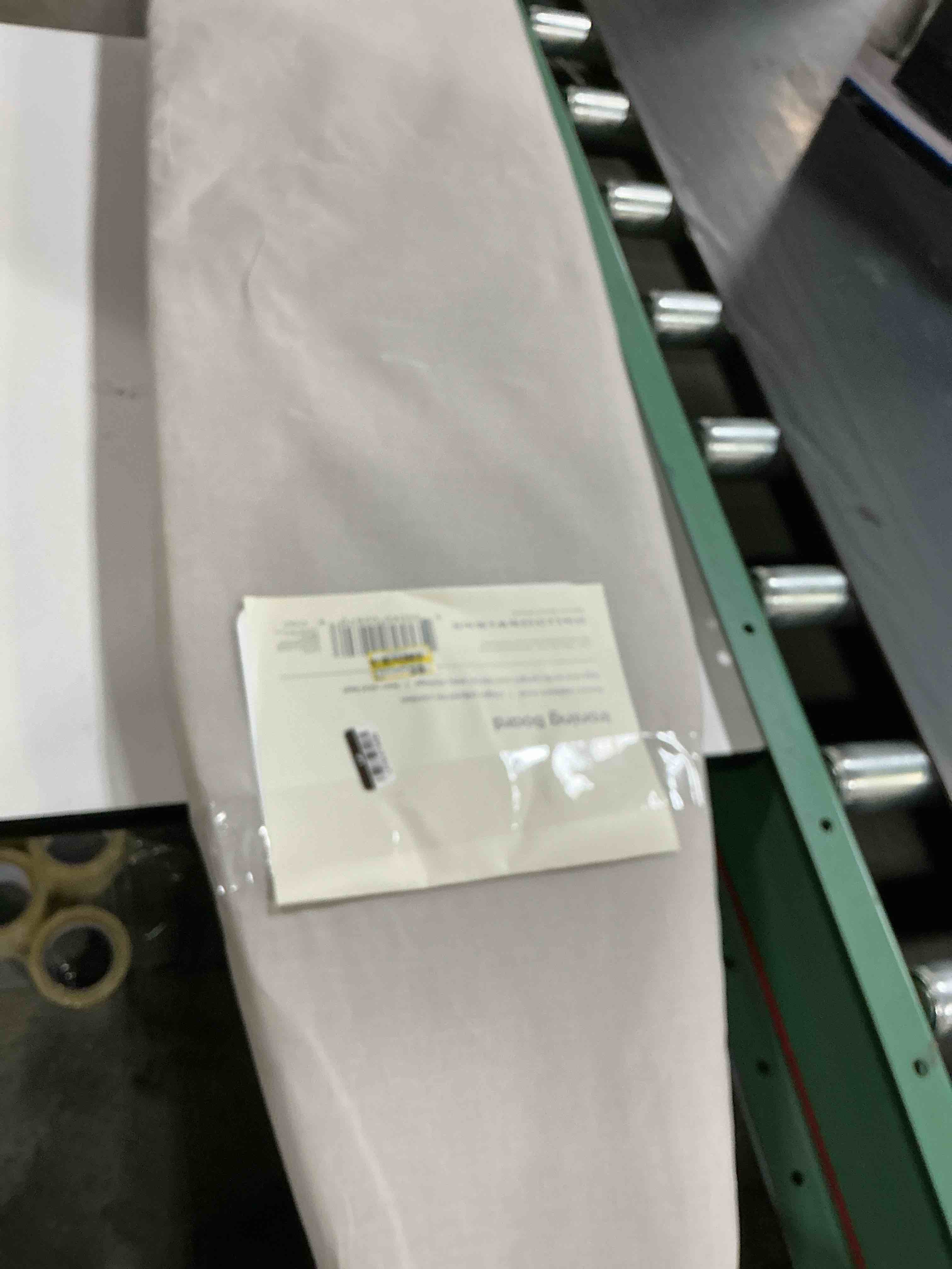 Condition photo showing As Is for standard ironing board white metal with creamy chai cover - brightroom™