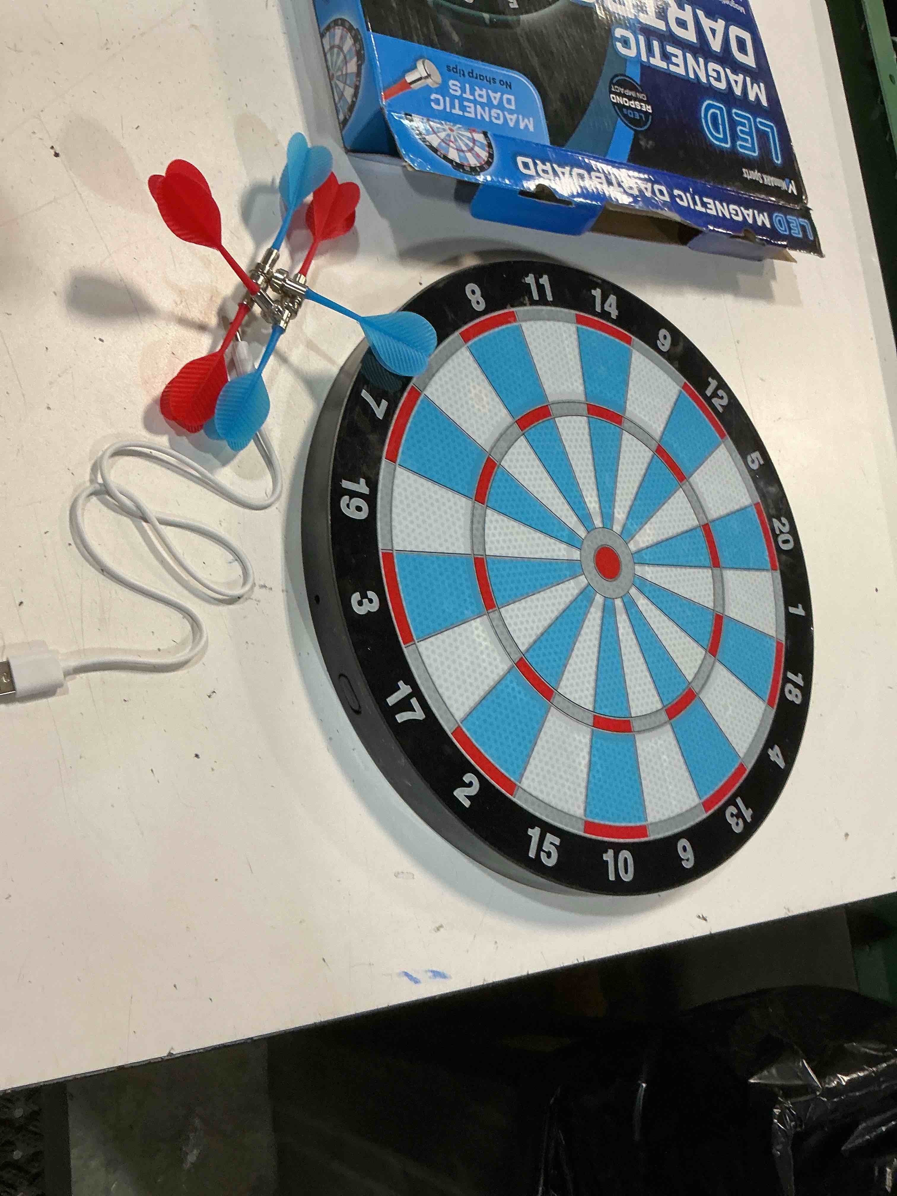 Condition photo showing Good Condition for led magnetic dartboard  dart and target game  for all ages  by minnark