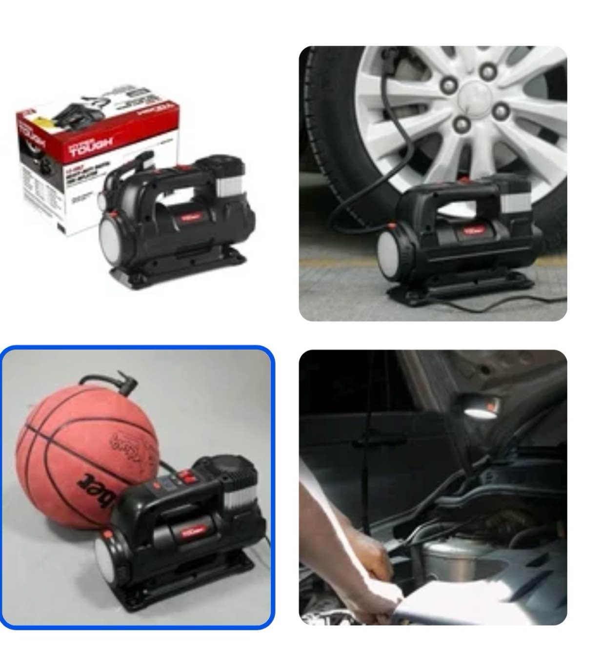 Hyper Tough DC 12V Heavy Duty Direct Drive Digital Tire Inflator with Detachable LED Light