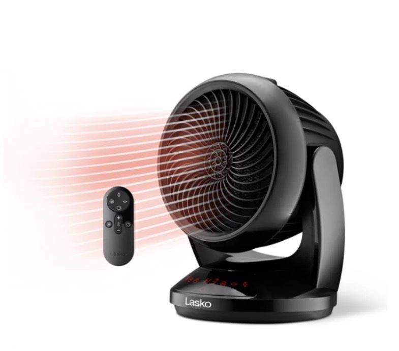 lasko cs12350 whirlwind orbital oscillation ceramic space heater with remote: black