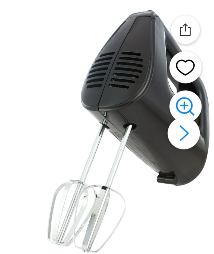 mainstays 5-speed corded hand mixer, black, 1.61