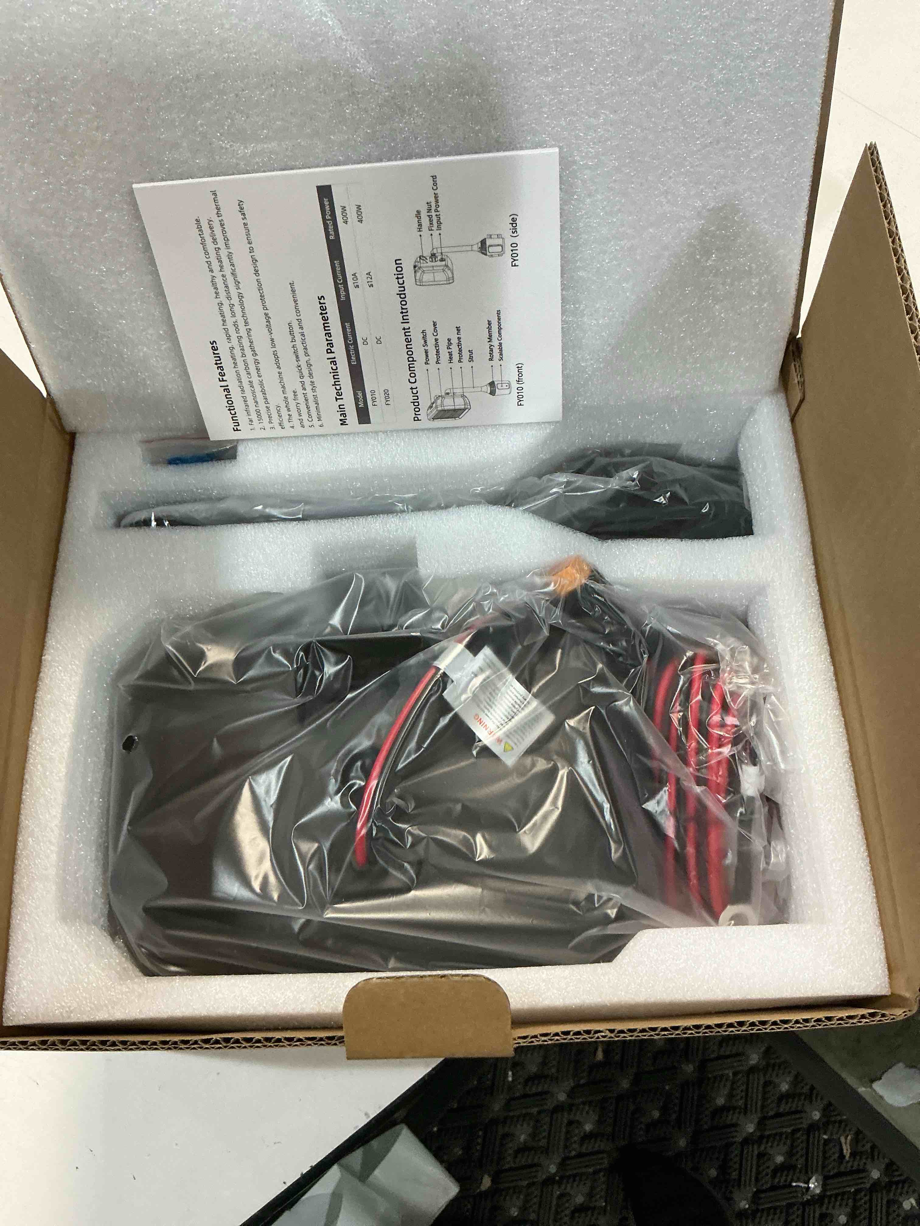 Condition photo showing New/Like New for 48v golf cart heater golf cart accessories, 400w safe & fast heating electric heaters for golf cart, battery operated heater with 360° adjustable angle carbon fiber heating for club car/yamaha/ezgo