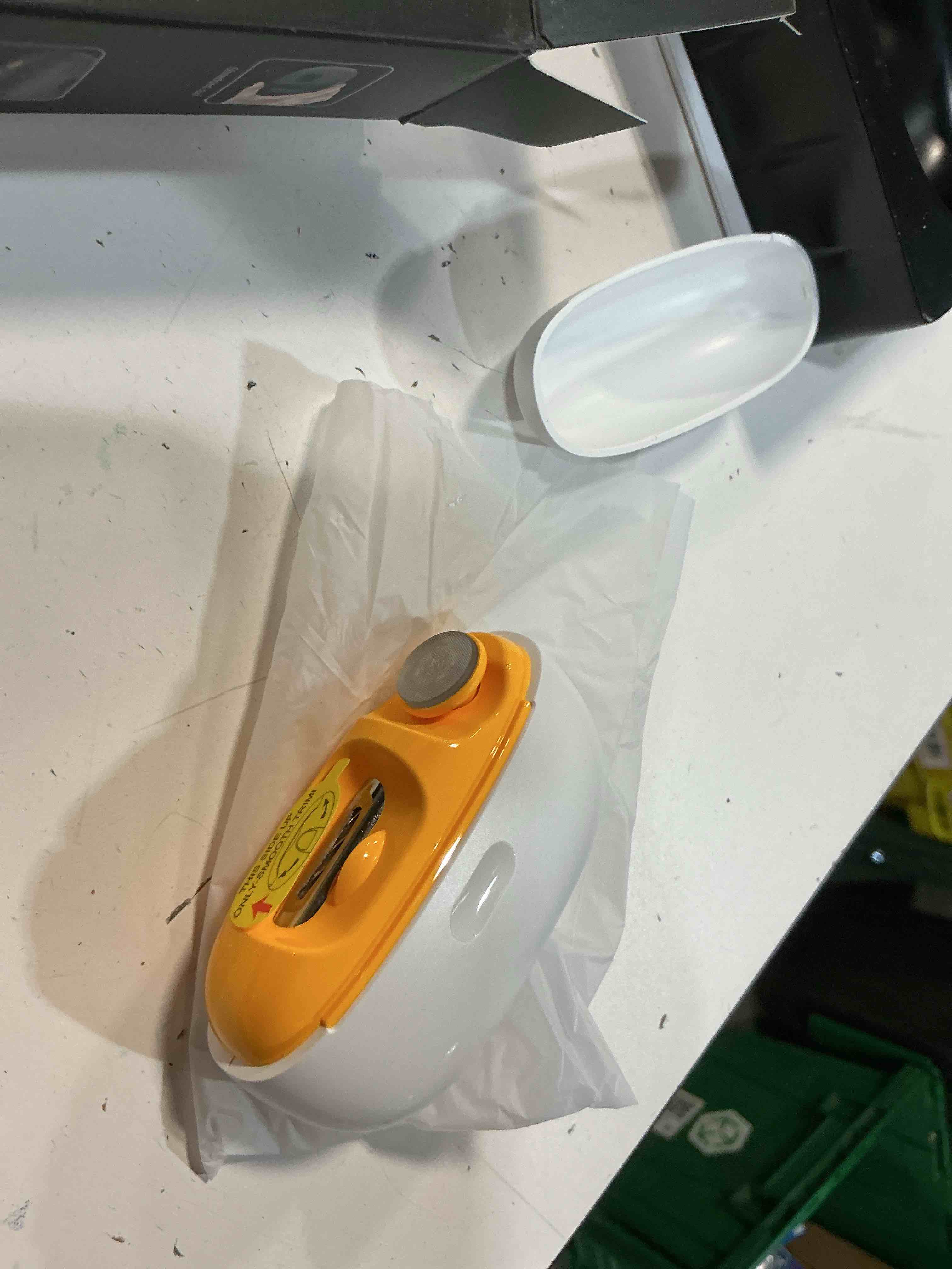 Condition photo showing As Is for upgraded 5-in-1 electric nail clipper: led light & dust collector, usb rechargeable, 2-speed grinder - safe for kids, seniors, arthritis, toenails & fingernails(white)