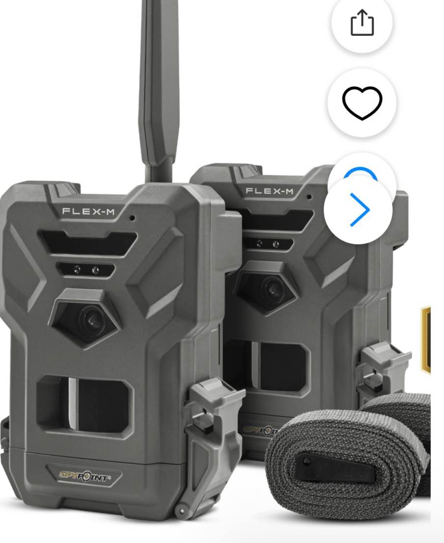 SPYPOINT Flex-M Twin Pack Cellular Trail Cameras - Best Hunting Accessories, No WiFi Needed, GPS, Ni