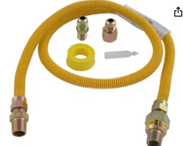 eastman safety plus 1/2 in. fip x 1/2 in. d mip 48 in. stainless steel installation kit