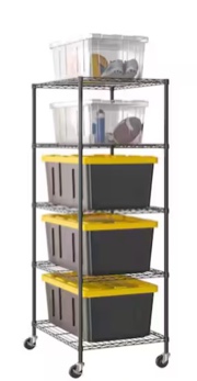 project source 5-tier storage tote rack (missing parts)