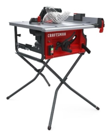 craftsman 10.0-in 15.0 -amp 120.0 -volt portable jobsite table saw with folding stand