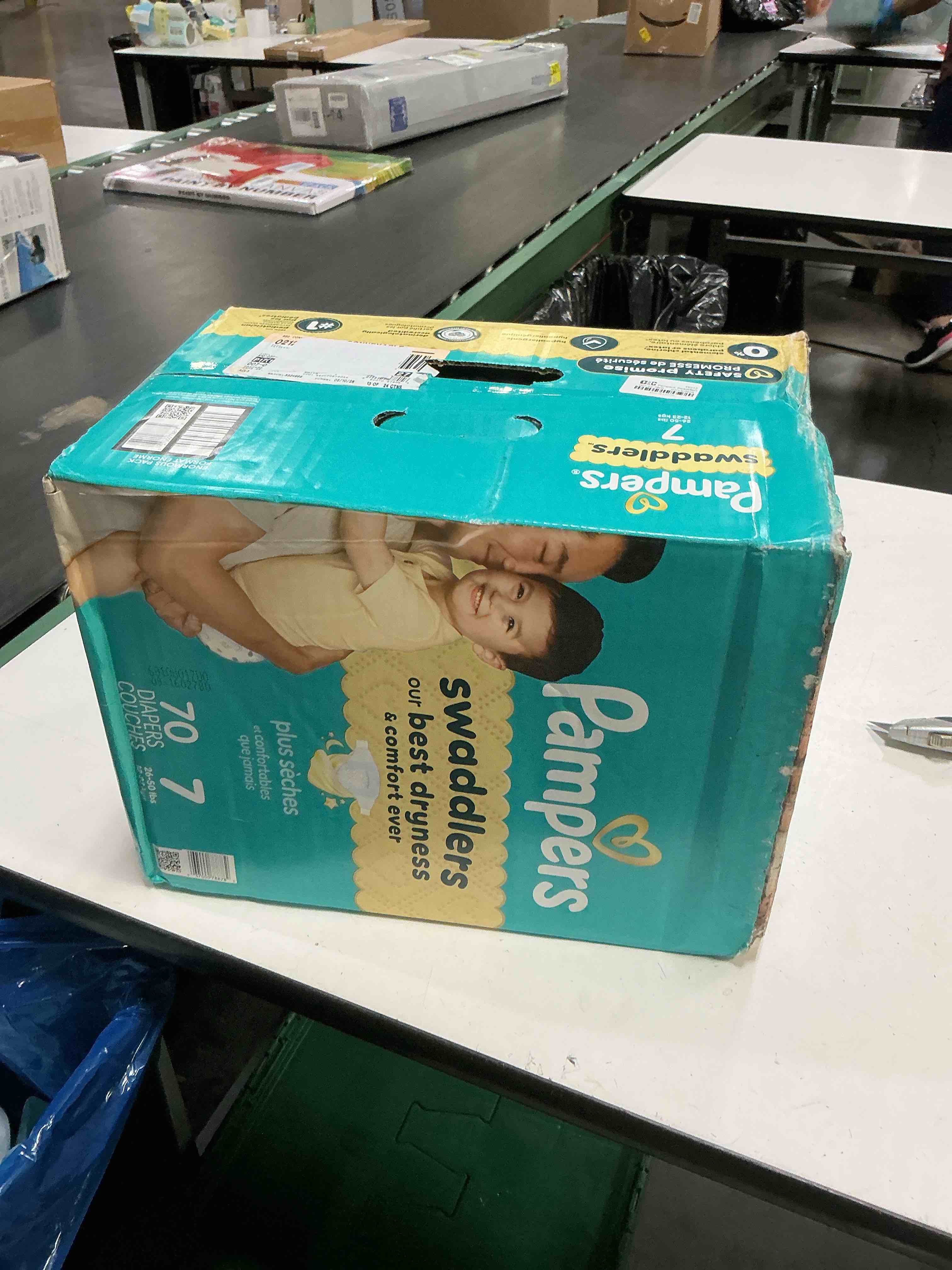 Condition photo showing New/Like New for pampers swaddlers sensitive disposable diapers - size 7 - 70ct