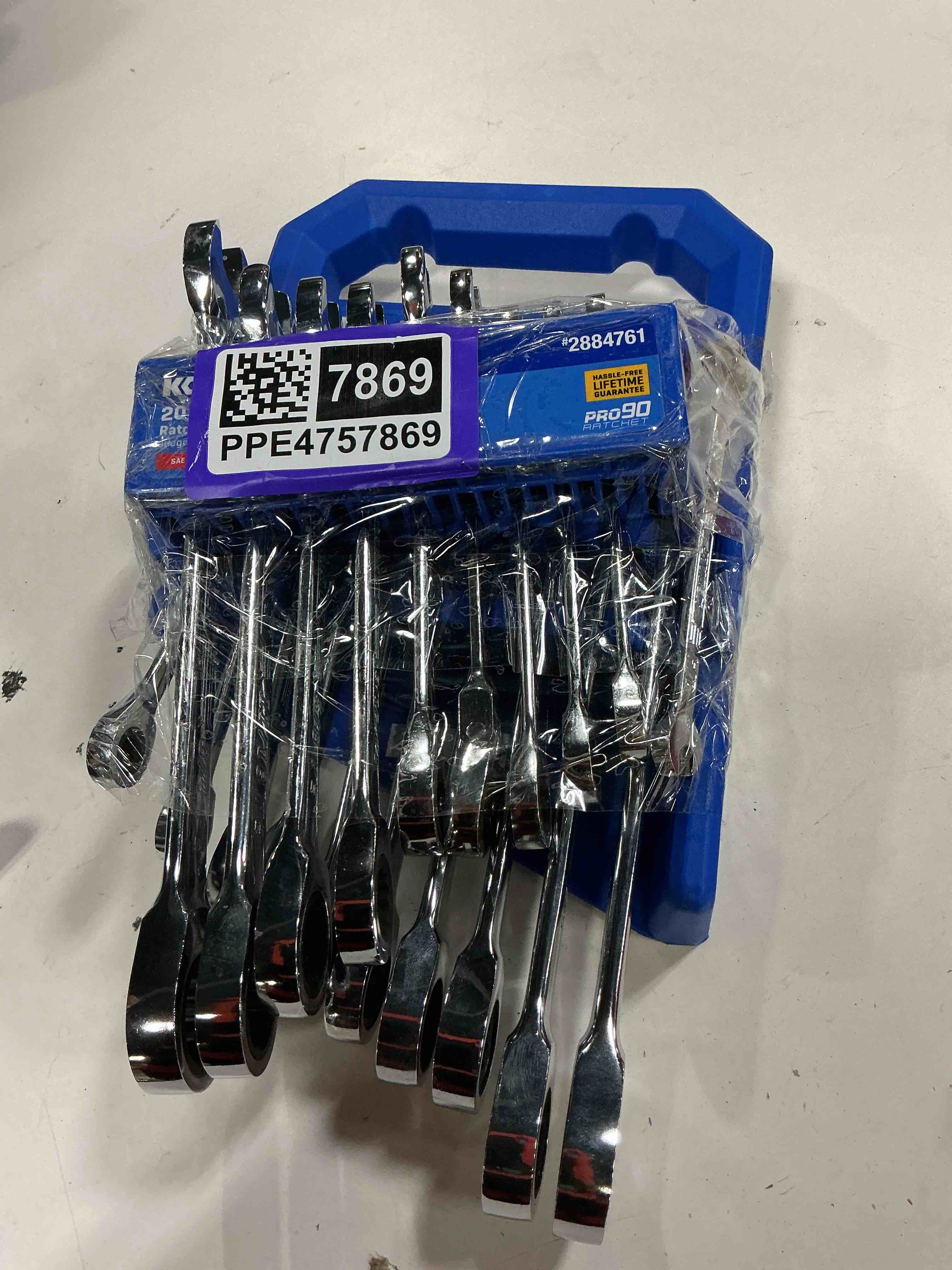Condition photo showing As Is for kobalt 20 -piece set metric and standard (sae) ratchet wrench