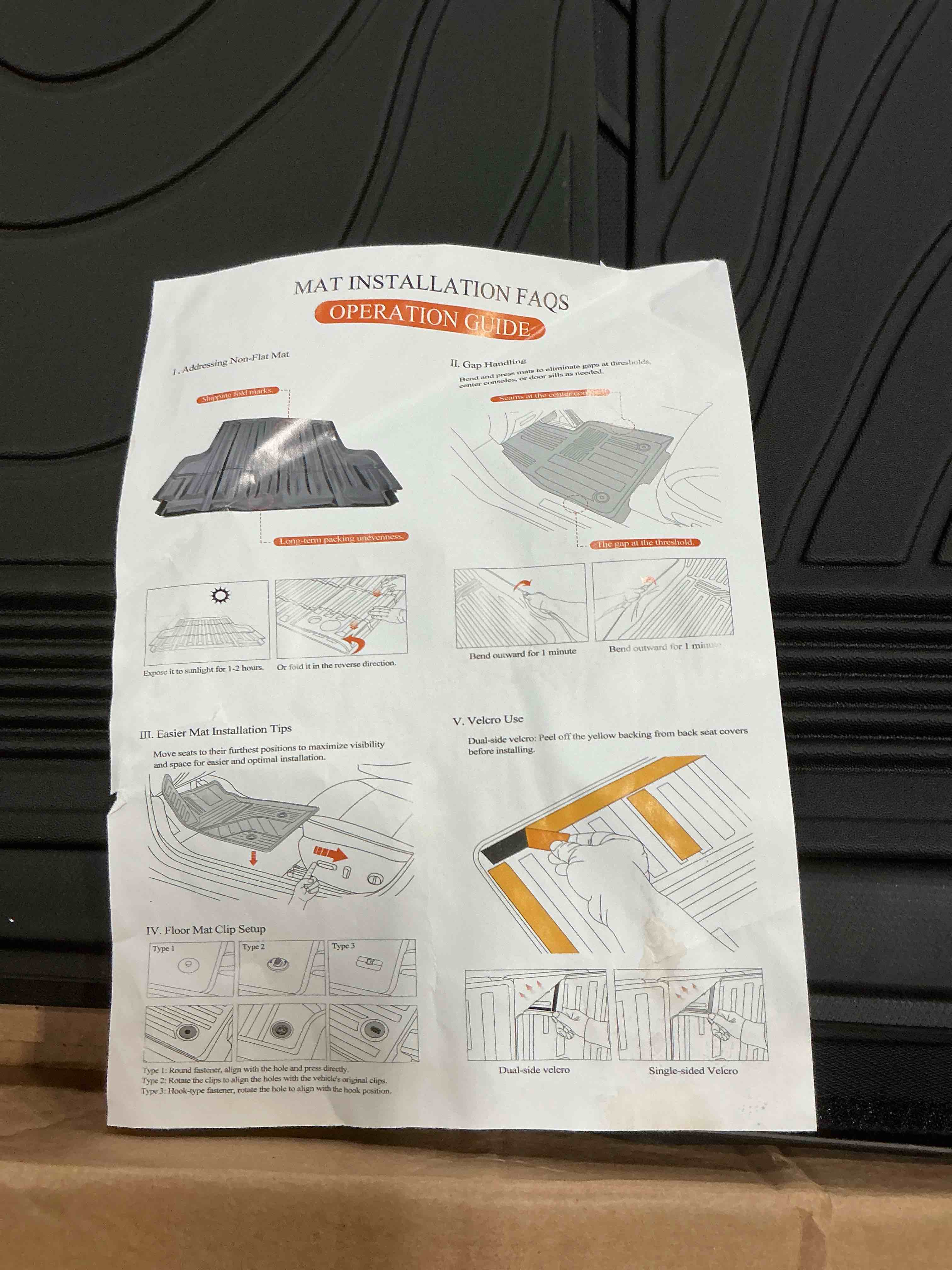 Condition photo showing Good Condition for chevrolet integrated all weather cargo liner with rear seatback protector in black with chevrolet logo