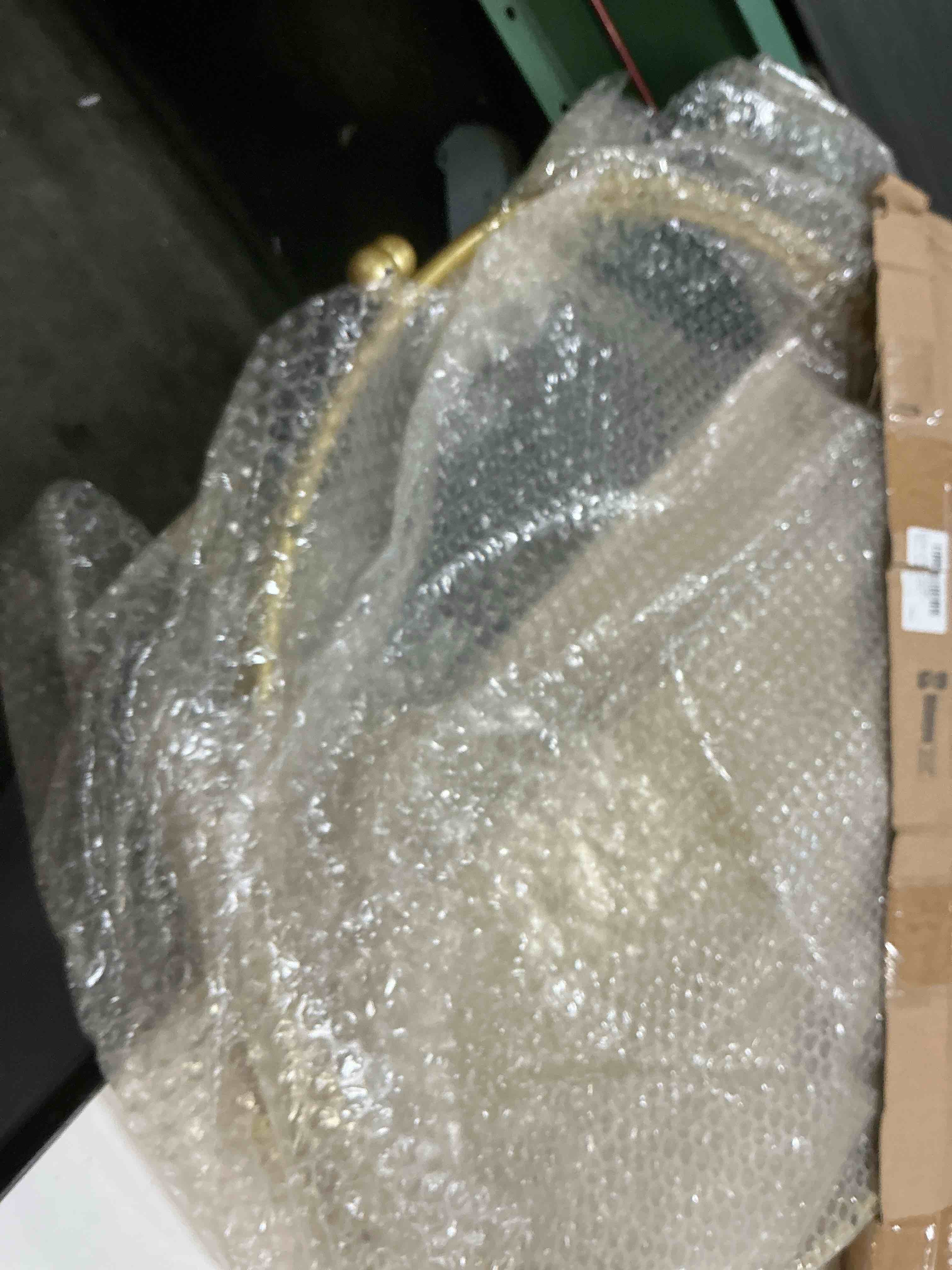 Condition photo showing Good Condition for 2 pcs gold metal tiered cupcake stand, 3 tier round dessert stand 16.9'' circle cupcake holder stand cake display stand for dessert table display wedding party birthday