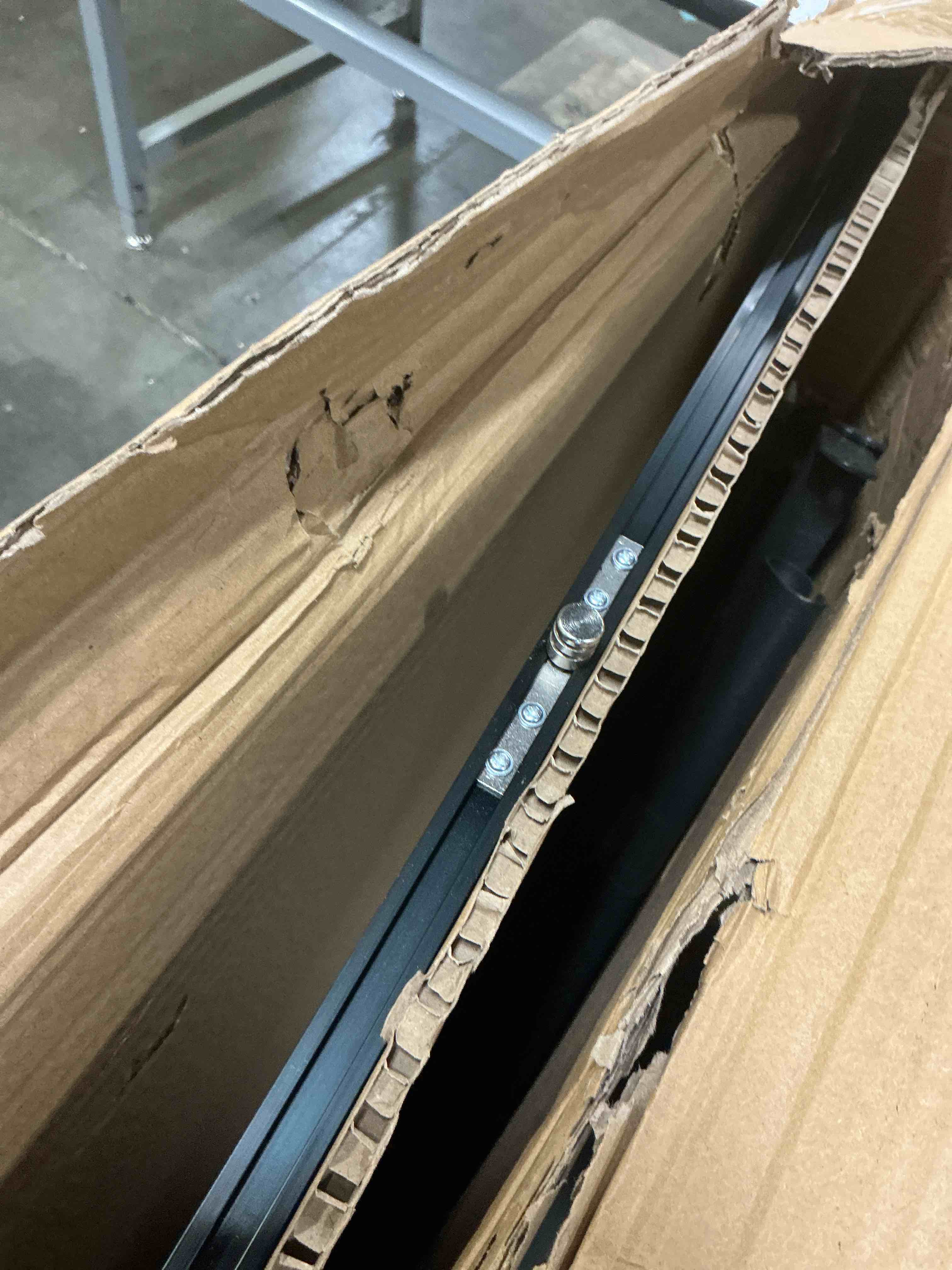 Condition photo showing Good Condition for 40" x 28" double-sided mobile whiteboard with wheels | rolling magnetic dry erase board on stand | adjustable height black frame white board for office, classroom & home