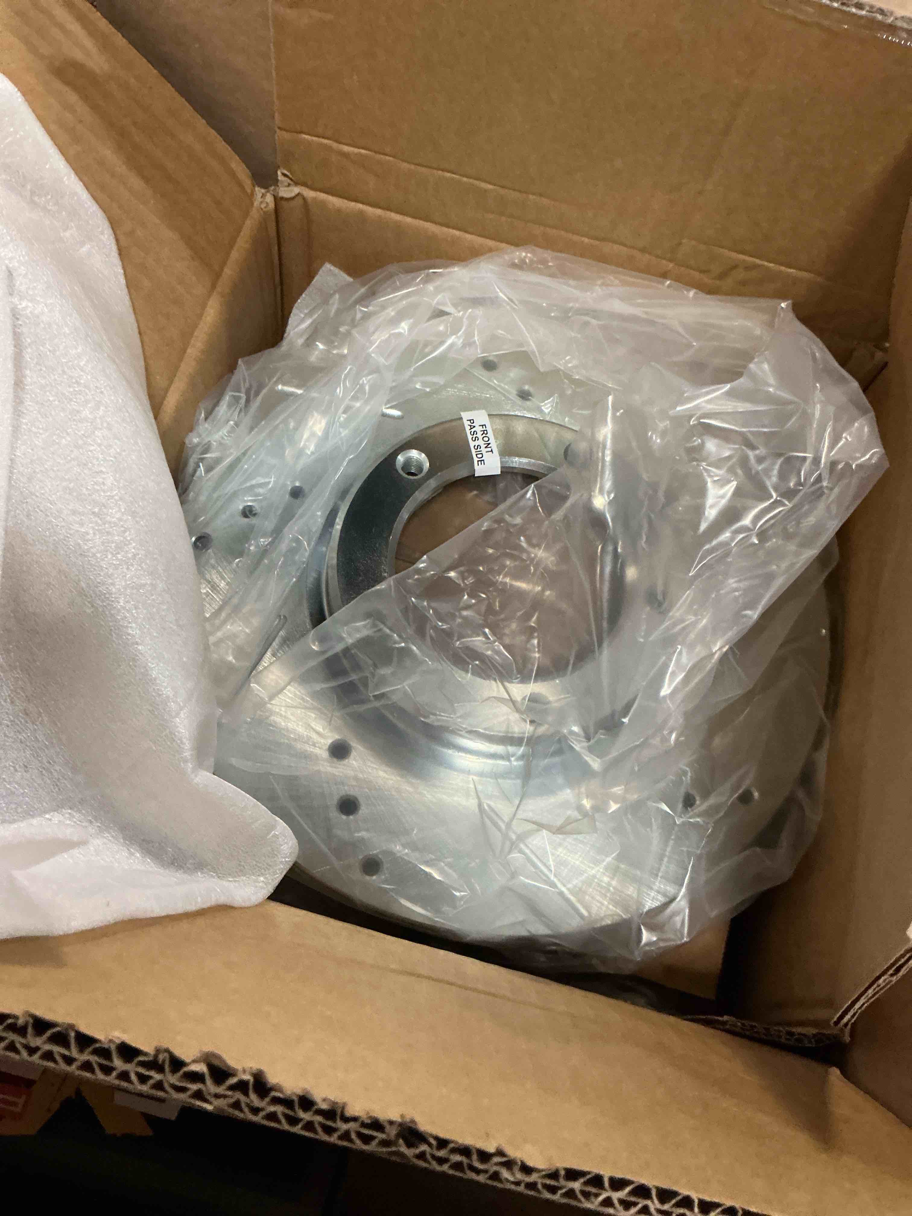 Condition photo showing Good Condition for powerstop front brake kit for toyota tacoma 1995-04 - truck & tow carbon fiber ceramic brake pads + drilled & slotted rotors upgrade, k1232-36