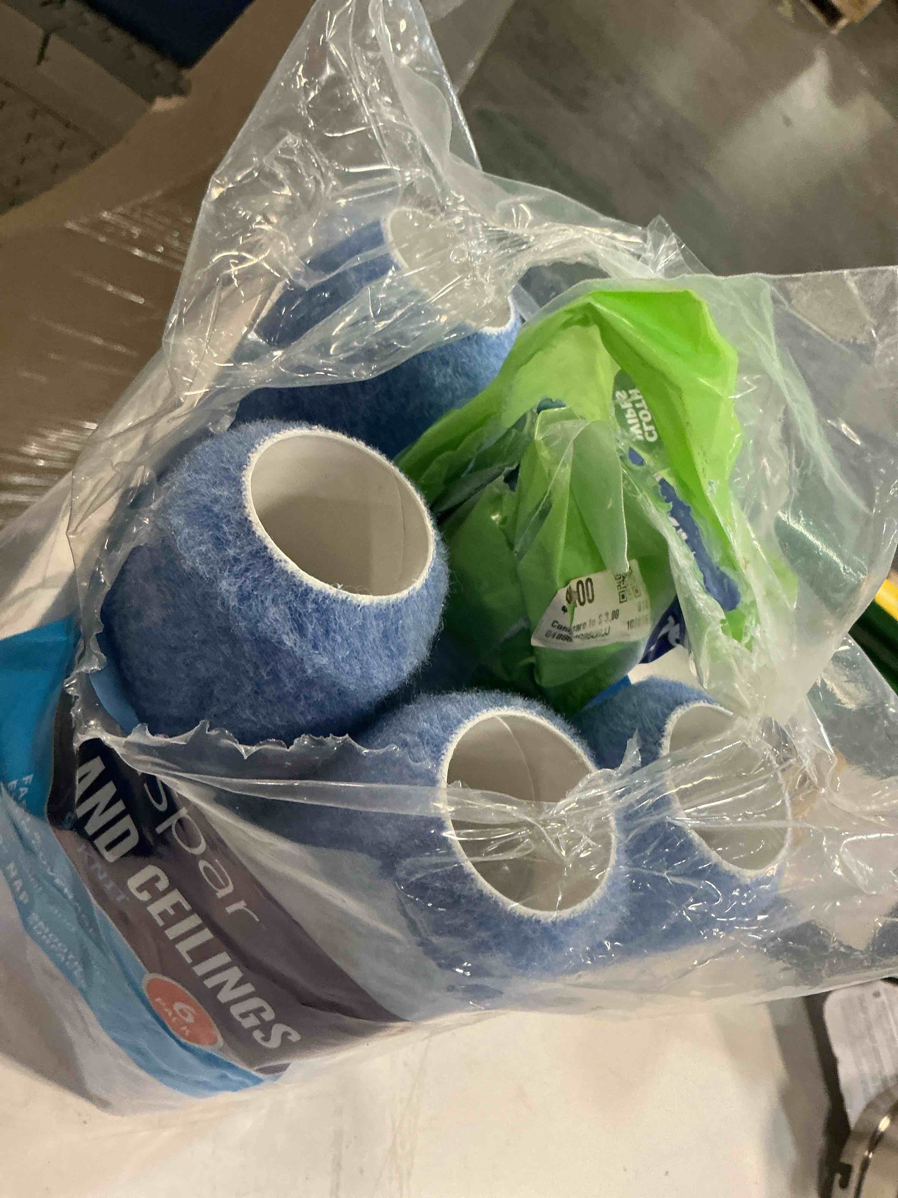 Condition photo showing As Is for valspar 6-pack 9-in x 3/8-in woven polyester paint roller cover