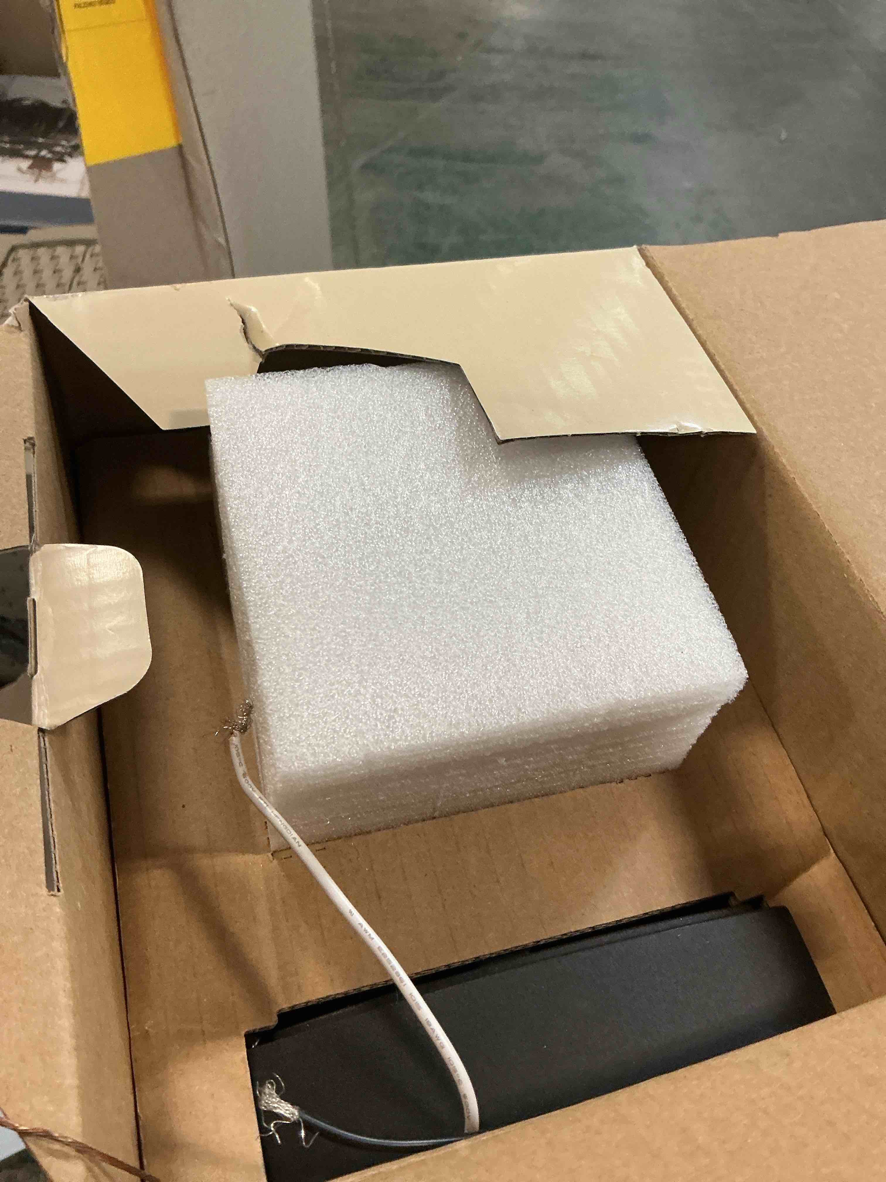 Condition photo showing As Is for portfolio 11.5-in h black motion activated outdoor wall light