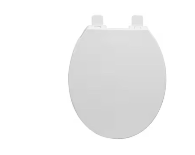 project source plastic white round soft close toilet seat